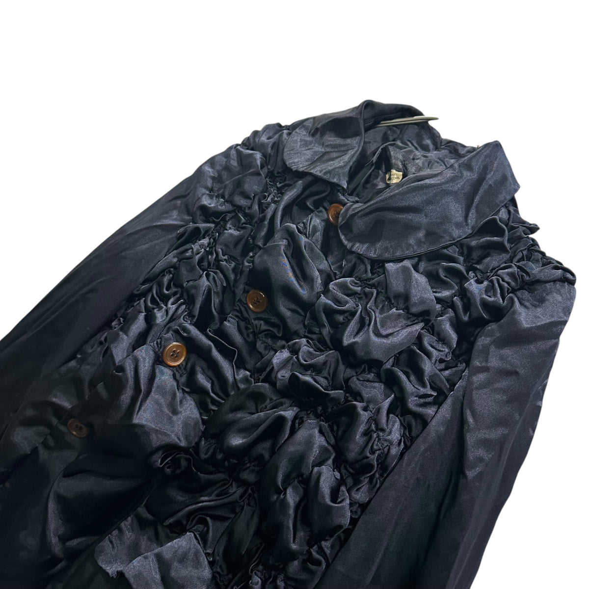 COMME des GARCONS COMME des GARCONS(コムデギャルソンコムデギャルソン) 2026SS  Gathered round collar jacket ギャザー 丸襟 ジャケット RQ-J030 S ネイビー AD2025