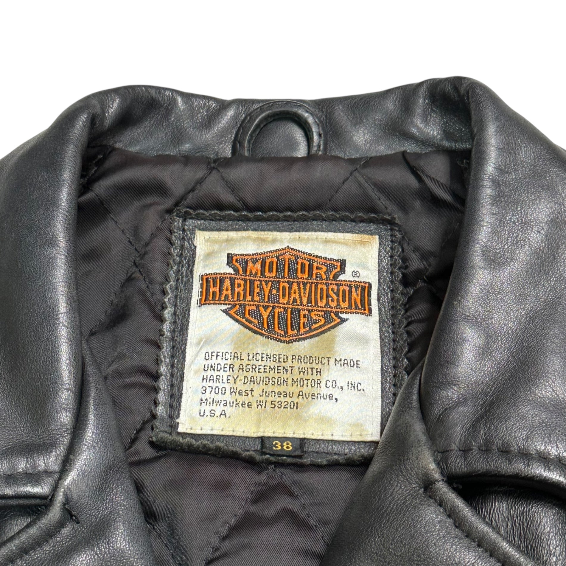HARLEY DAVIDSON(ハーレーダビッドソン) Double Riders Jacket ダブル ライダース ジャケット 38(M程度) ブラック レザー
