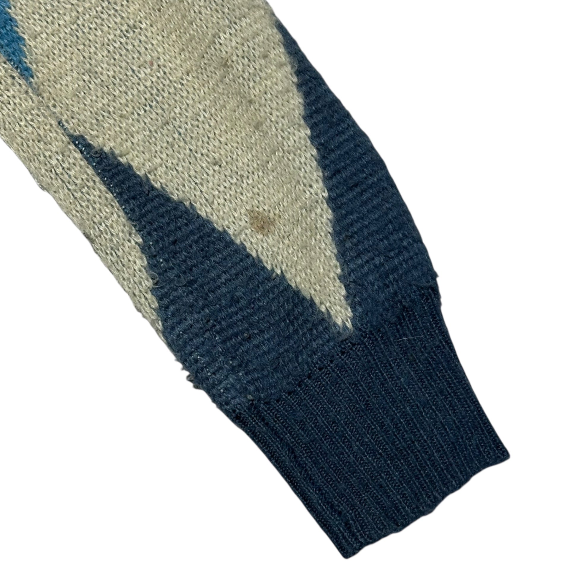 NUMBER (N)INE(ナンバーナイン) 08AW Portland Period Argyle Knit Cardigan ポートランド期 アーカイブ アーガイル ニット カーディガン F08-NK002 2(S) ブルー×グレー 宮下貴裕 本人気