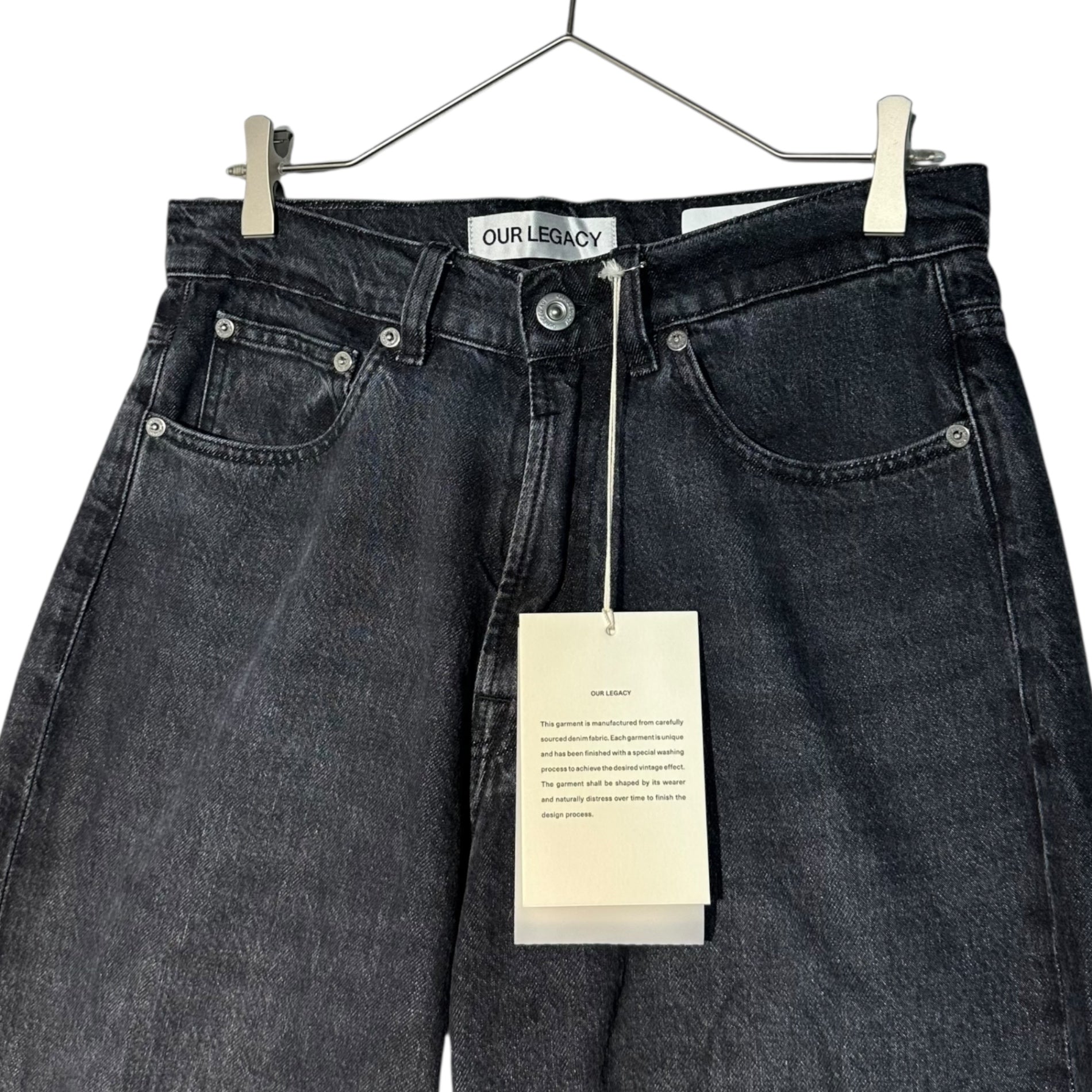 OUR LEGACY(アワーレガシー) THIRD CUT-Supergrey Wash サード カット スーパーグレーウォッシュ M4195TS 28 ブラック ブラック ストレート デニム パンツ