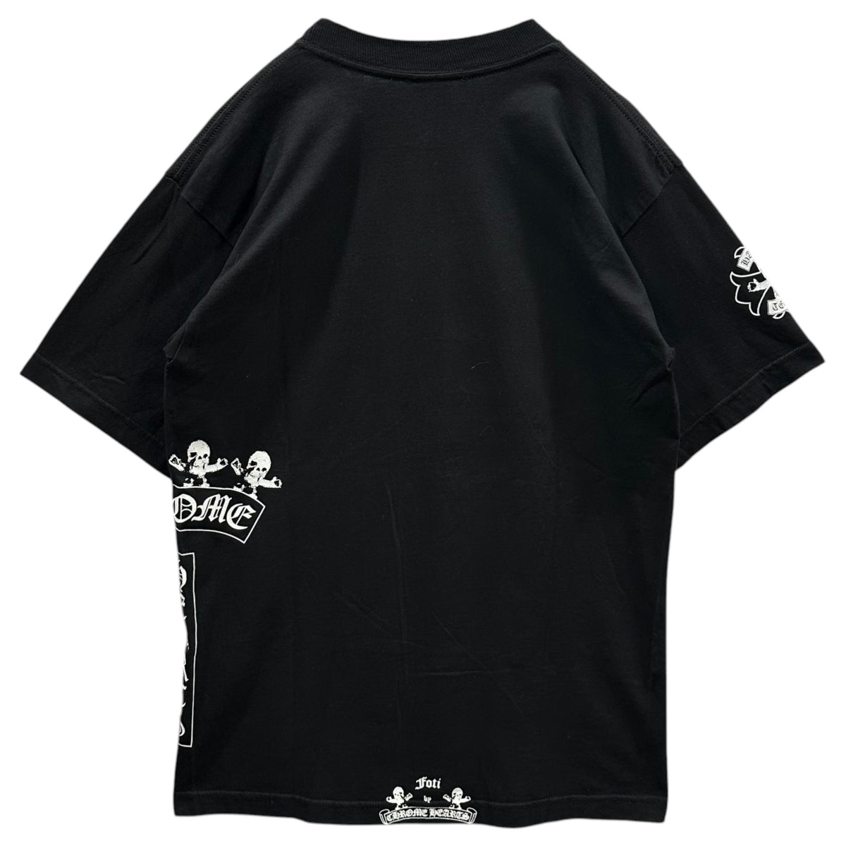 CHROME HEARTS(クロムハーツ) Old CH Foti Print T-Shirt オールド フォティ スカル プリント Tシャツ M ブラック×ホワイト
