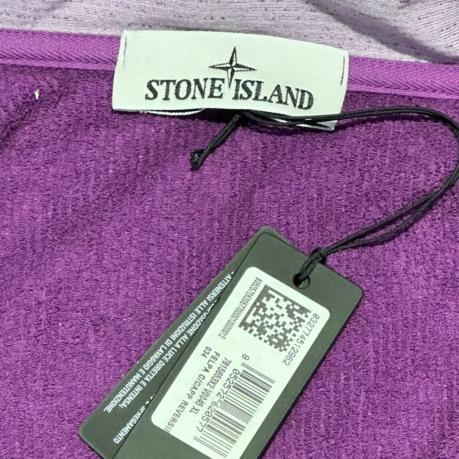 STONE ISLAND(ストーンアイランド) Marina Plated Dyed Hooded Sweat マリーナ プレート加工 染め フード付きスウェット 7815653X2 XL パープル