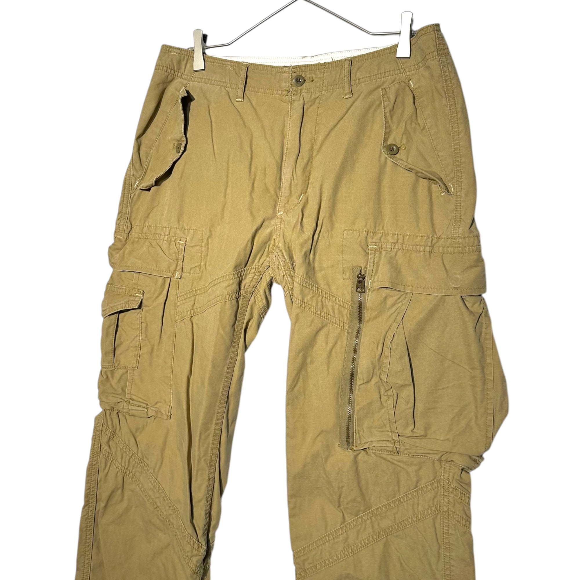 POLO RALPH LAUREN(ポロラルフローレン) 90's military cargo parachute pants 90年代 ミリタリー カーゴ パラシュート パンツ 35740.1-1020-C-59 32/32 ベージュ