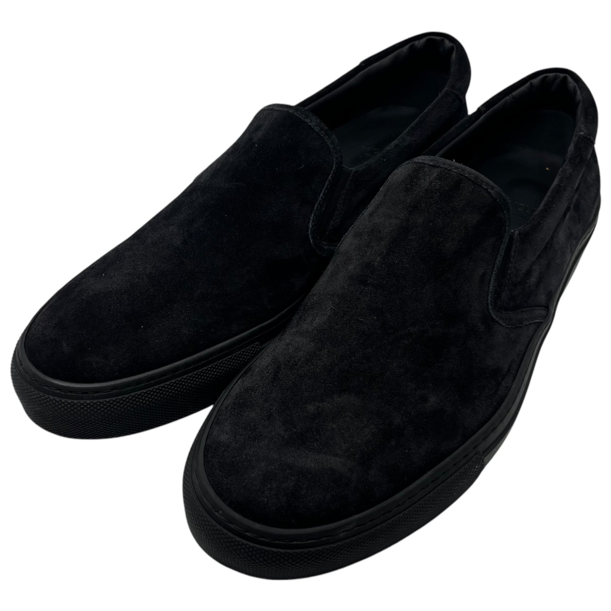 MONCLER(モンクレール) Basic suede slip-ons ベーシック スウェード スリッポン 42(26.5cm程度) ブラック スニーカー