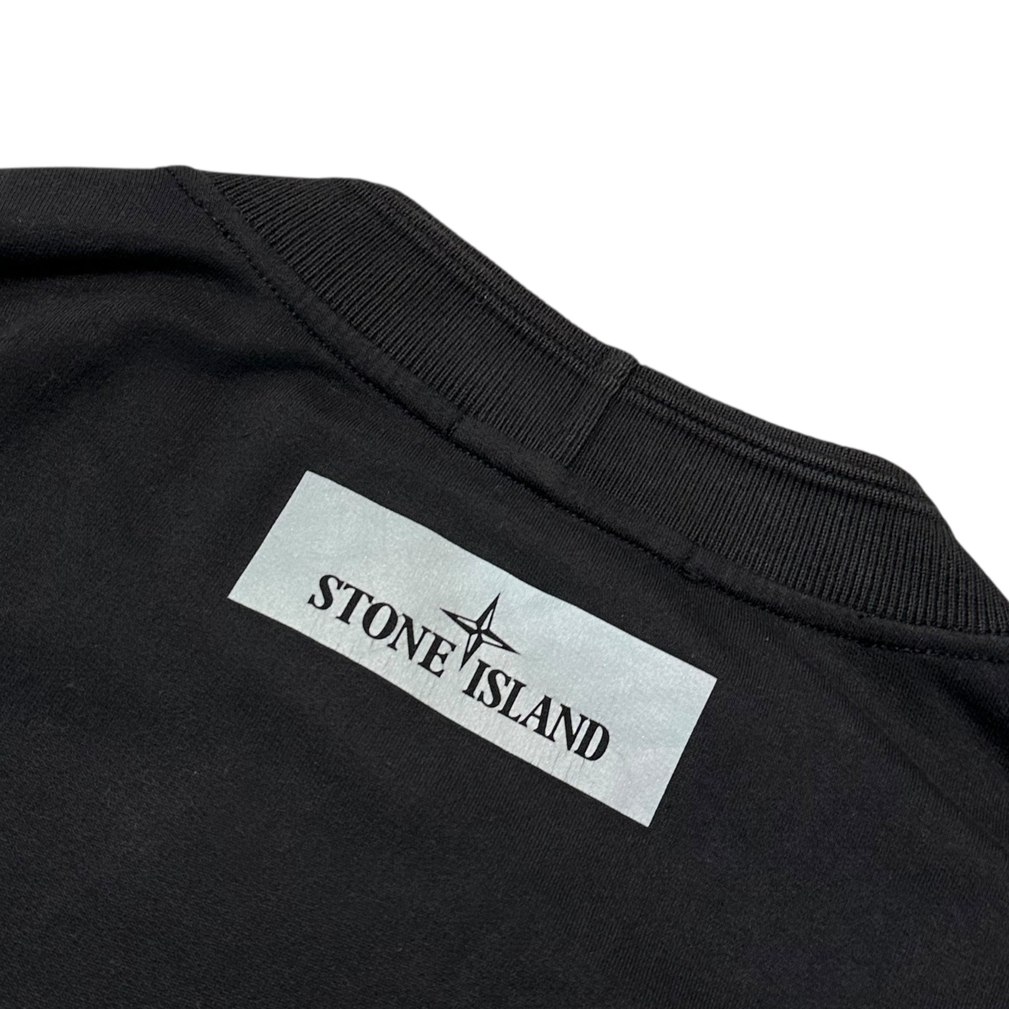STONE ISLAND(ストーンアイランド) 18AW REFLECTIVE CREW SWEATSHIRT リフレクティブ クルーネック スウェット 691560643 M ブラック