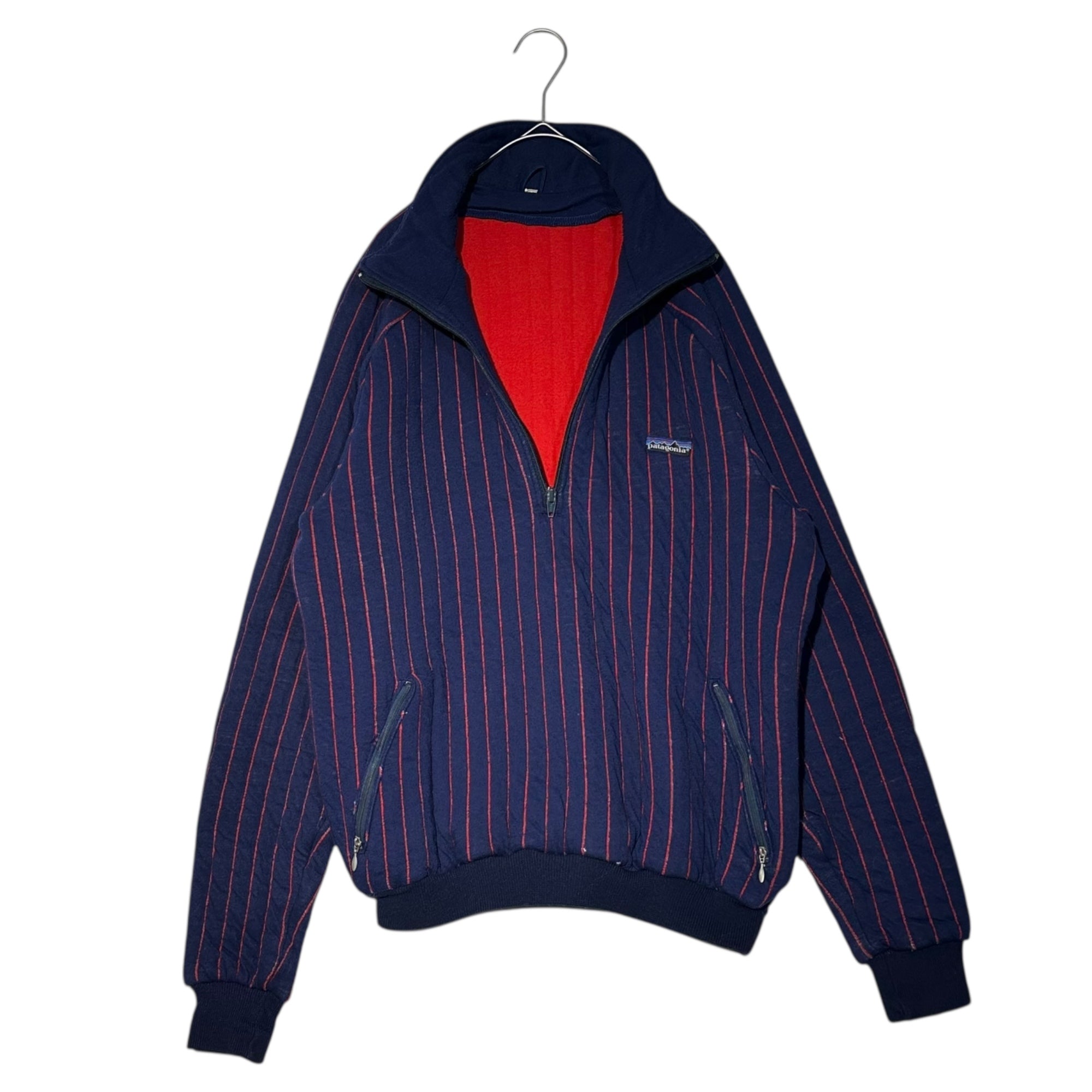 Patagonia(パタゴニア) 80's Quilt Again Half Zip Pullover キルト アゲイン ハーフジップ プルオーバー XL ネイビー×レッド 80年代 ヴィンテージ ジャケット