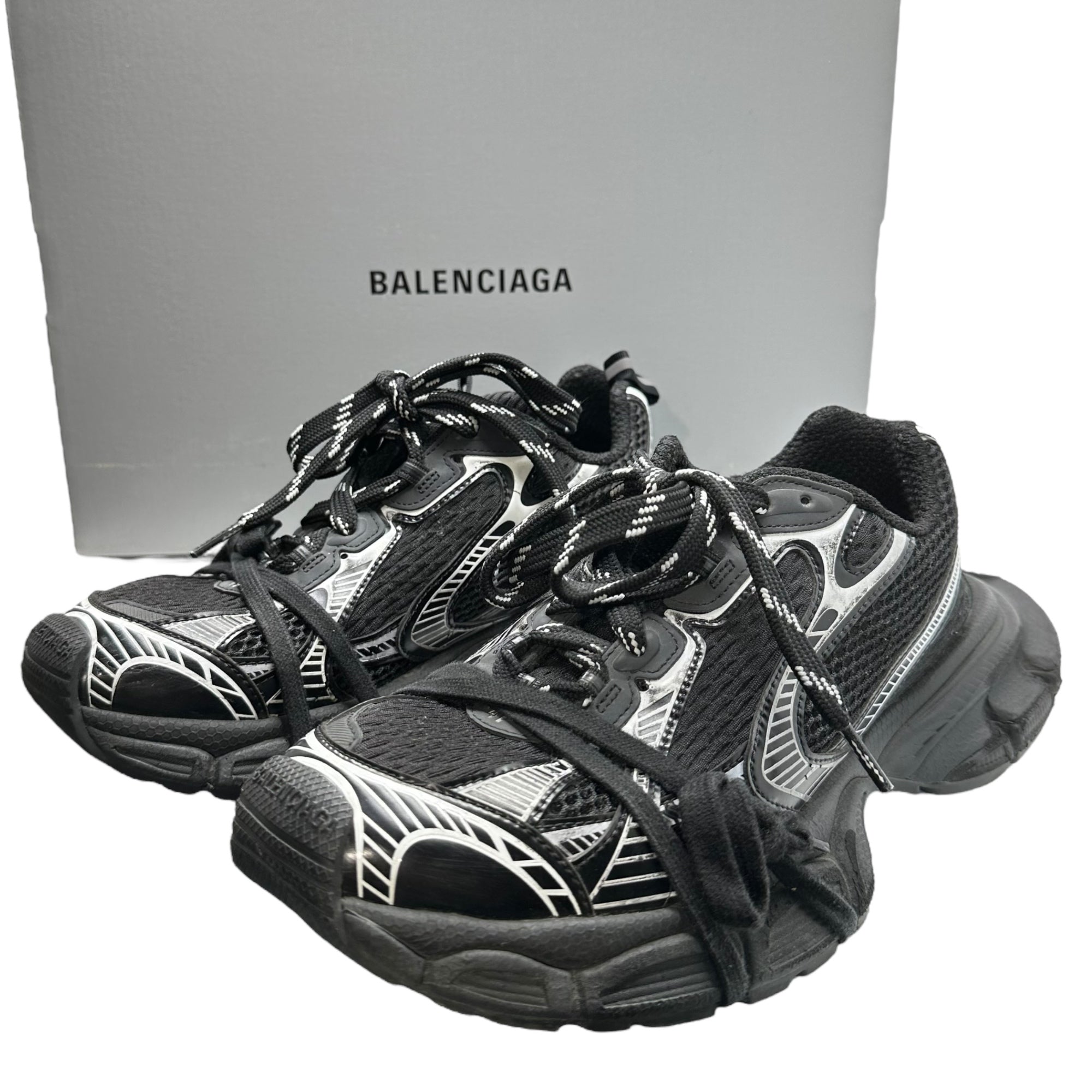 BALENCIAGA(バレンシアガ) 3XL MONOCOLOR/MESH/RUB/W/BLACK ローカット スニーカー 734734 27cm ブラック