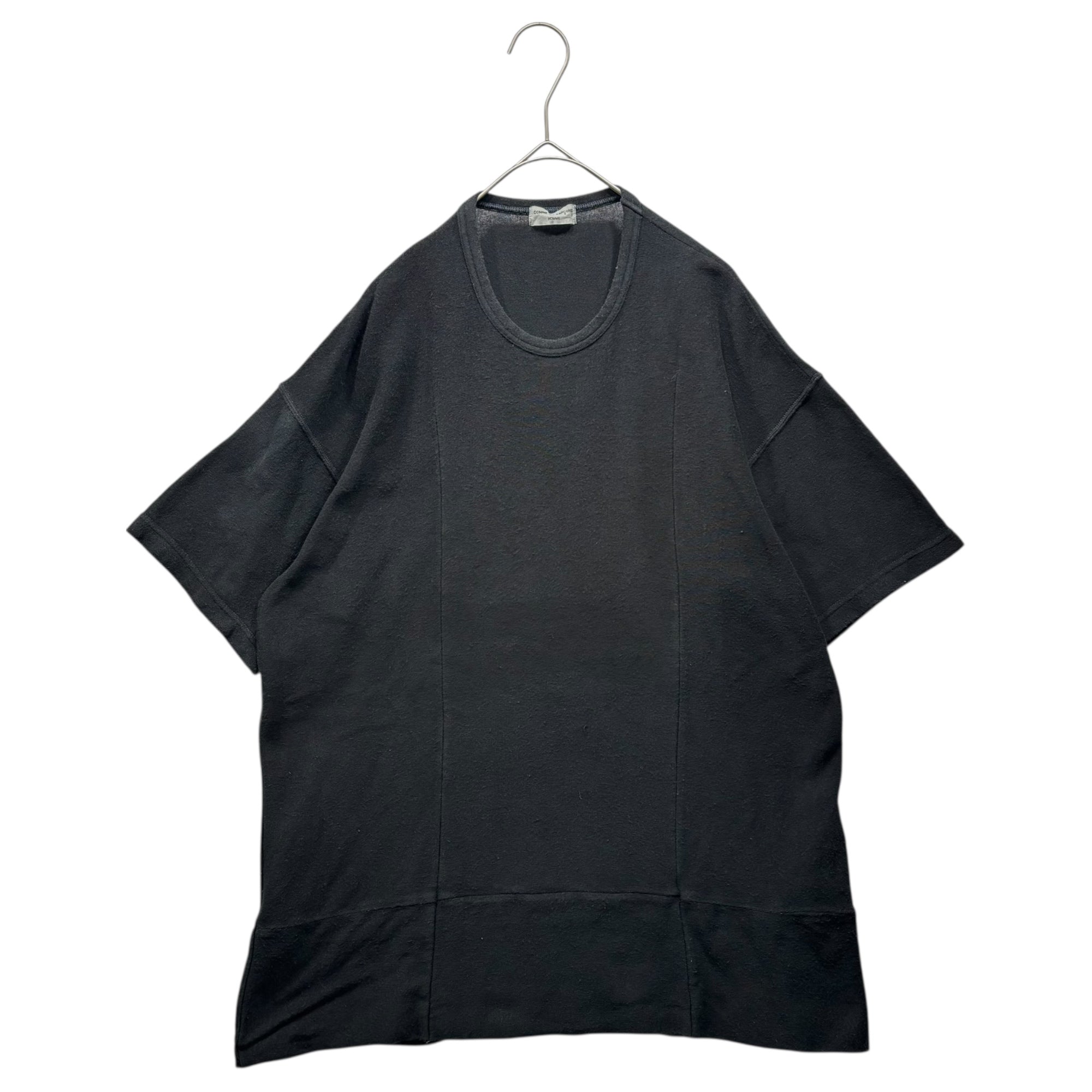 COMME des GARCONS HOMME(コムデギャルソンオム) 99SS Center Stitch Big Silhouette S/S Sweatshirt 田中オム センターステッチ ビッグシルエット 半袖 スウェット Tシャツ HT-100110 FREE ブラック AD1998