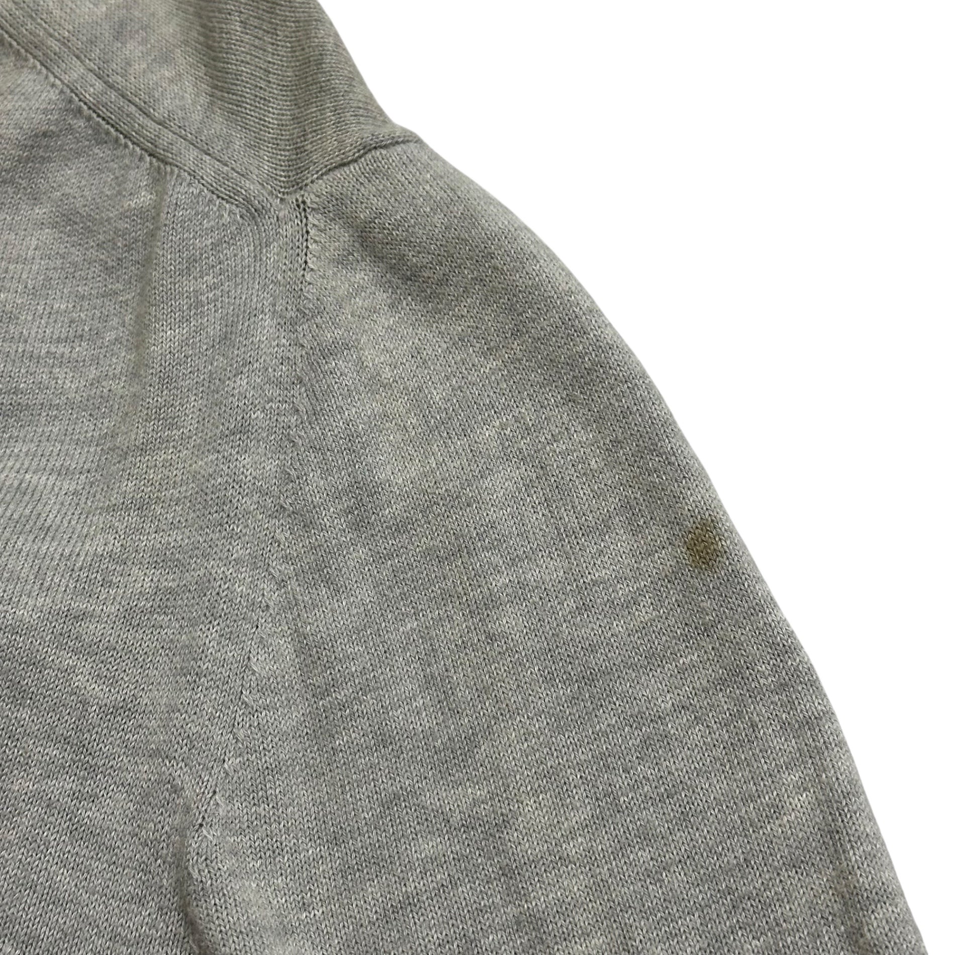 Vivienne Westwood(ヴィヴィアンウエストウッド) 05AW Vintage Propaganda Flower Stitch One-Point Orb Cardigan プロパガンダ フラワーステッチ ワンポイント オーブ カーディガン 4447-6104 グレー×ピンク ライカ期 2005年 アーカイブ イタリア製