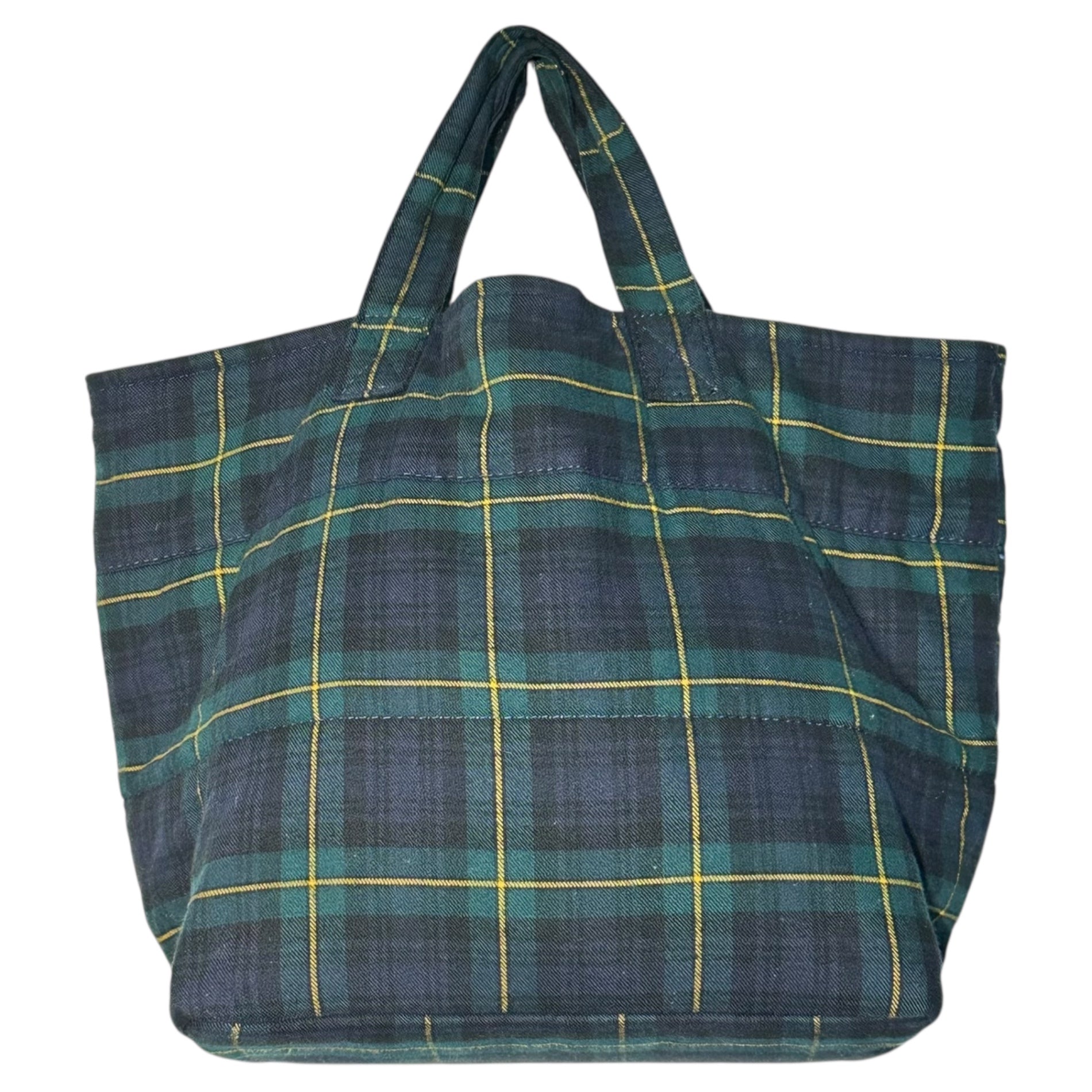 tricot COMME des GARCONS(トリココムデギャルソン) Cotton Check Tote Bag コットン チェック トート バッグ TL-K 204 グリーン×ネイビー