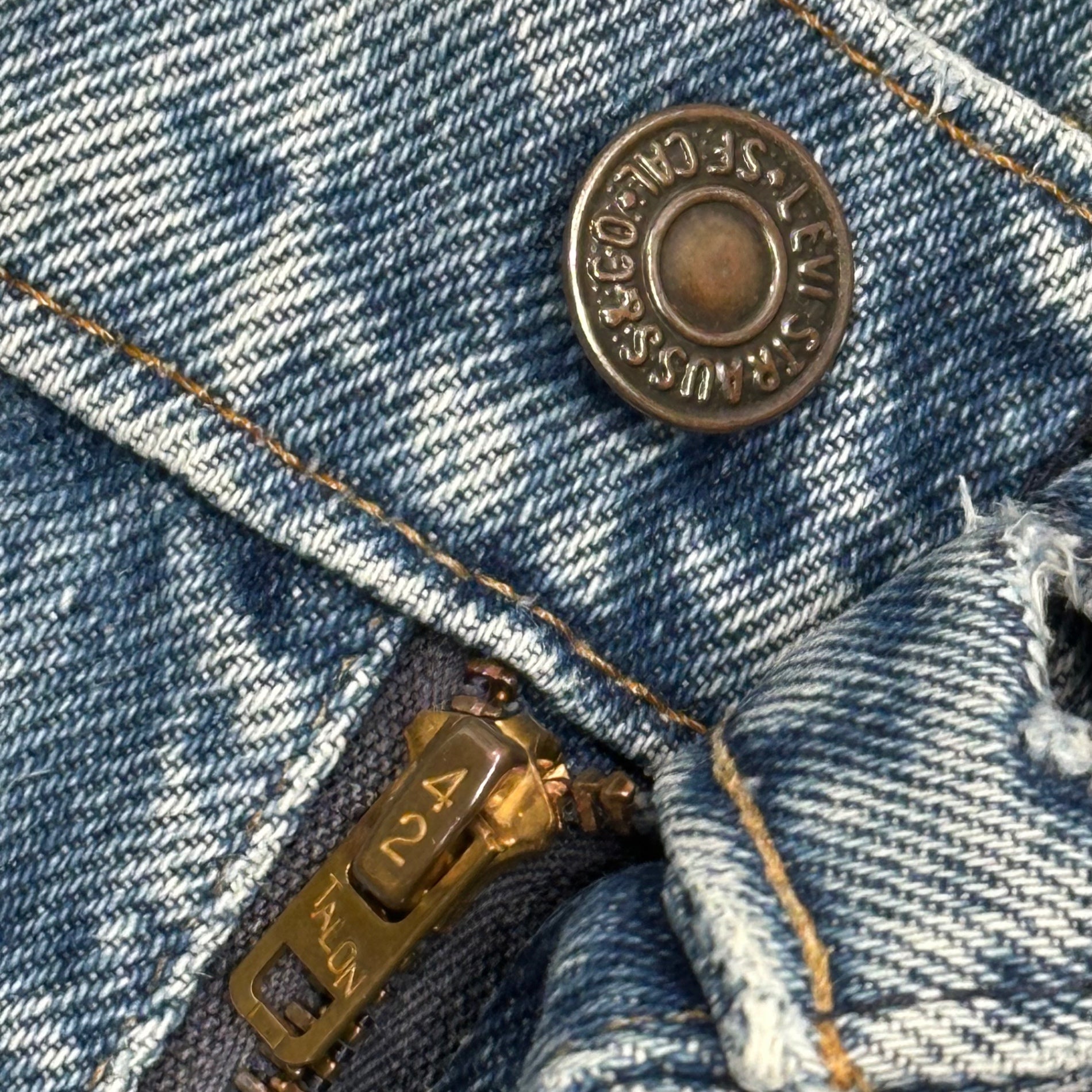 Levi's(リーバイス) 646 70’s~80's Orange tab flared denim pants ボタン裏8 42TALON オレンジタブ フレア デニム パンツ  表記消(L程度) ライトインディゴ