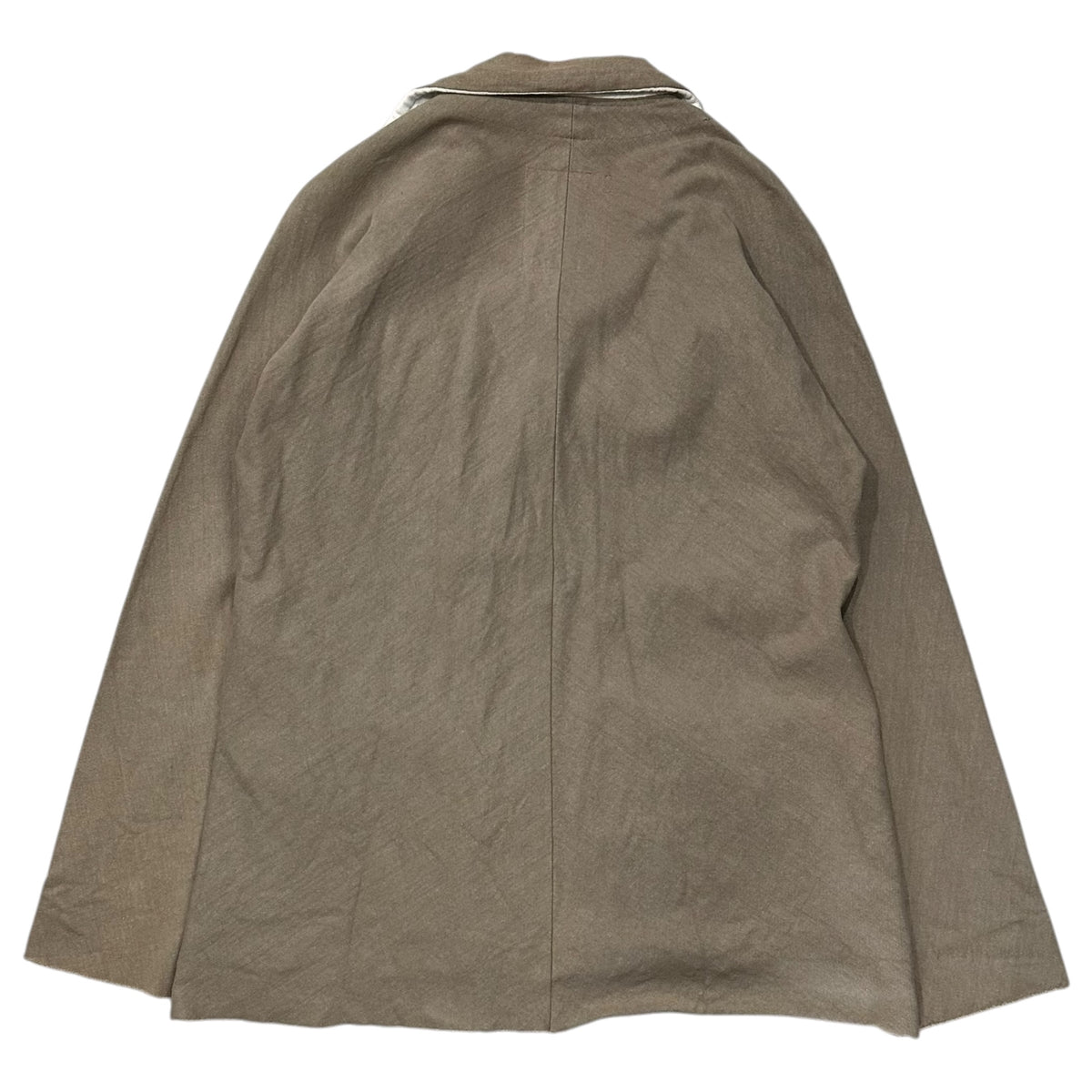 Y's(ワイズ) Raw-Edge Zip-Fly Front Jacket 切りっ放し ジップ フライ フロント ジャケット YX-T36-062 3 ベージュ×ホワイト