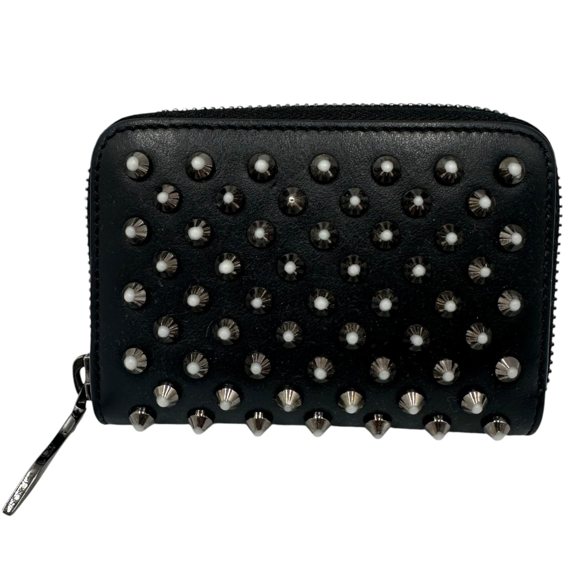 Christian Louboutin(クリスチャンルブタン) Spike Panettone Leather Coin Case スパイク パネトーネ レザー コインケース ブラック