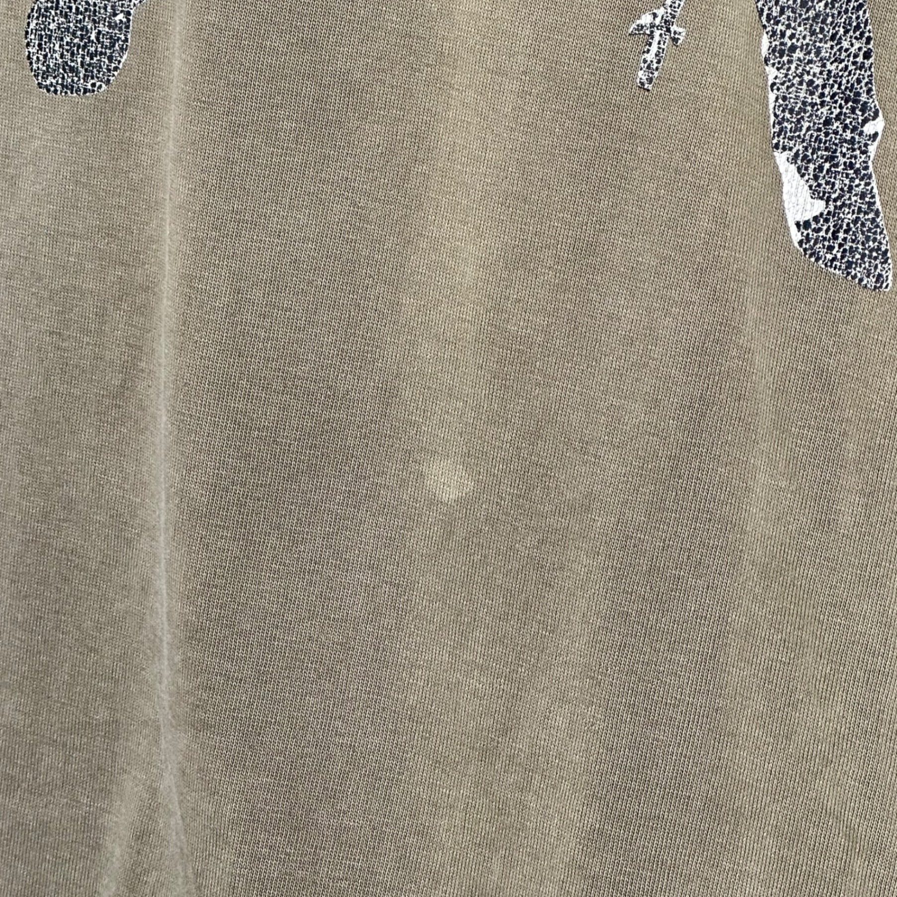 NUMBER (N)INE(ナンバーナイン) 04SS DREAM期 Skull Hockey Damaged T-Shirt スカル ホッケー ダメージ加工 Tシャツ 4(L) チャコールグレー BORO フェード感強め 宮下氏 本人期