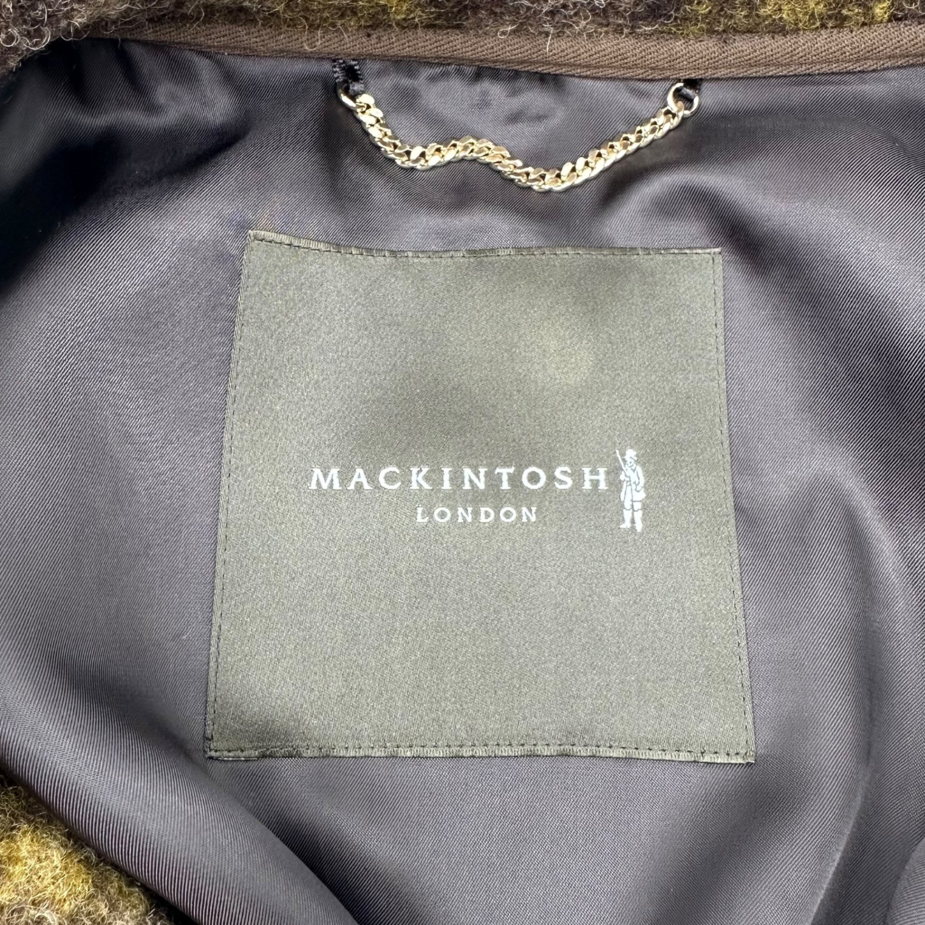 MACKINTOSH(マッキントッシュ) sliver jersey blouson スライバー ジャージー ブルゾン チェック ウール ジャケット G1F14-410-64 42 イエロー×ブラウン