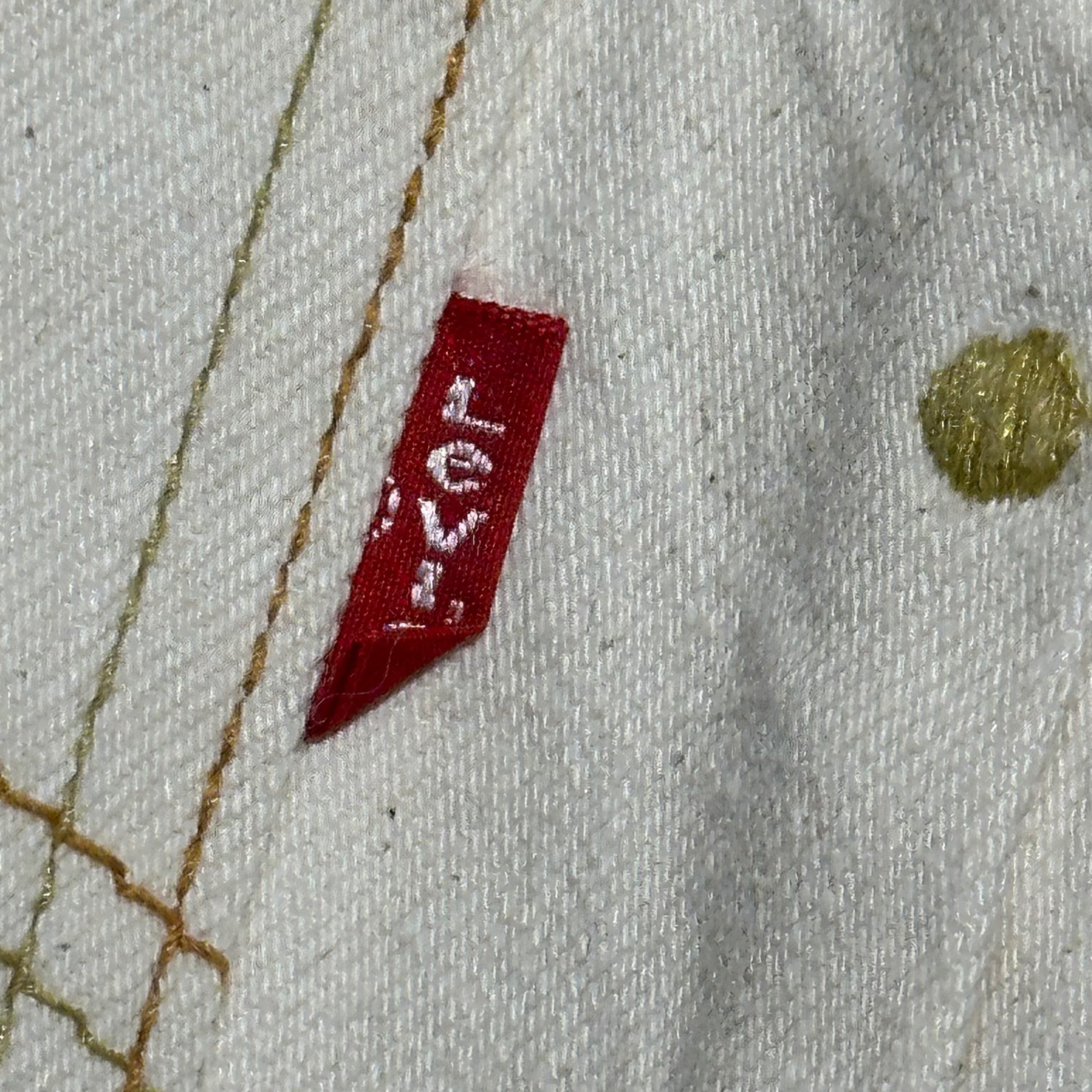 Levi's® Lefty Jean by Takahiro Kuraishi(リーバイス レフティージーン)  Left-handed denim jacket レフト ハンド デニム ジャケット S アイボリー