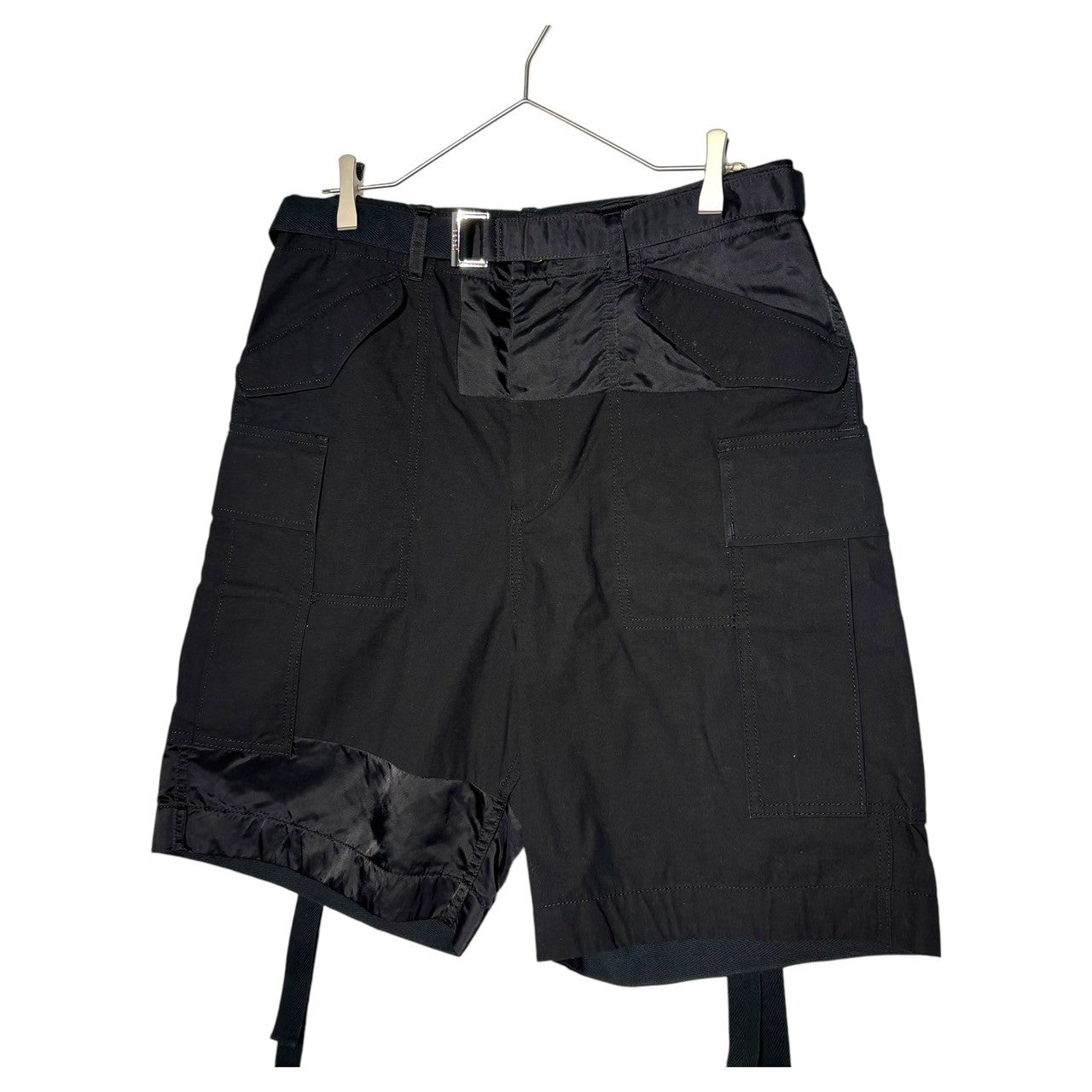 sacai(サカイ) 21SS Cotton Nylon Oxford Short コットン ナイロン オックスフォード ショーツ ハーフパンツ 21-02506M 3(L程度) ブラック