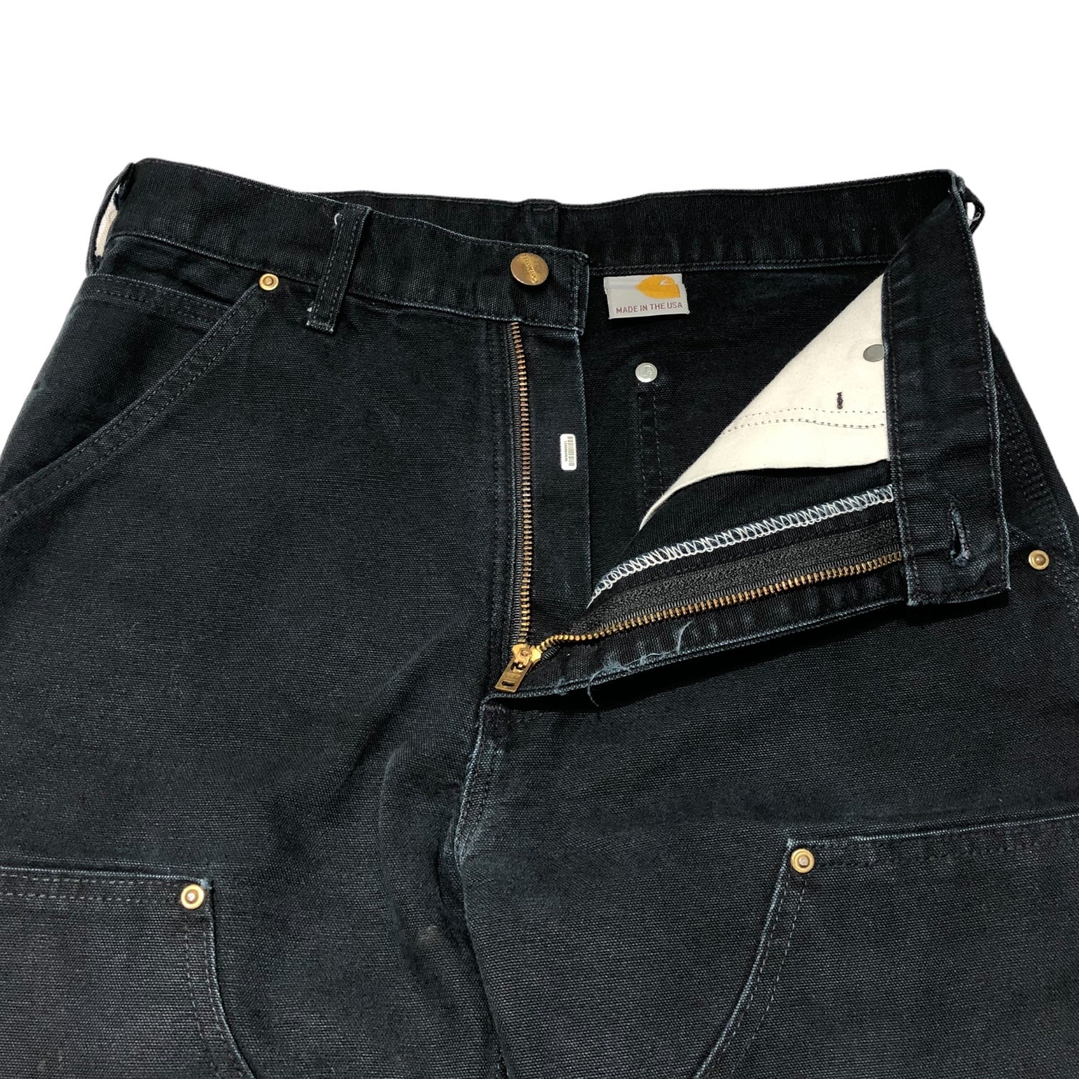 carhartt(カーハート) double knee painter pants ダブルニー ペインター パンツ USA製 29×34 ブラック ダック地 ワーク