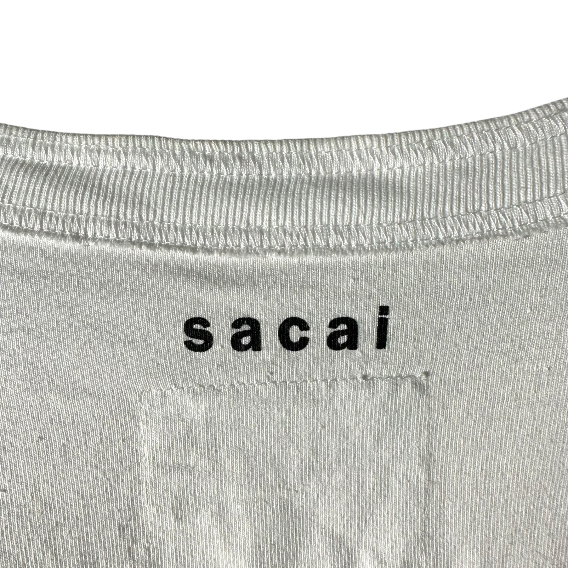 sacai×kaws(サカイ×カウズ) 21SS Long Sleeve T-Shirt ロゴ 長袖 レイヤード Tシャツ 21-0287S 3 ホワイト コラボ
