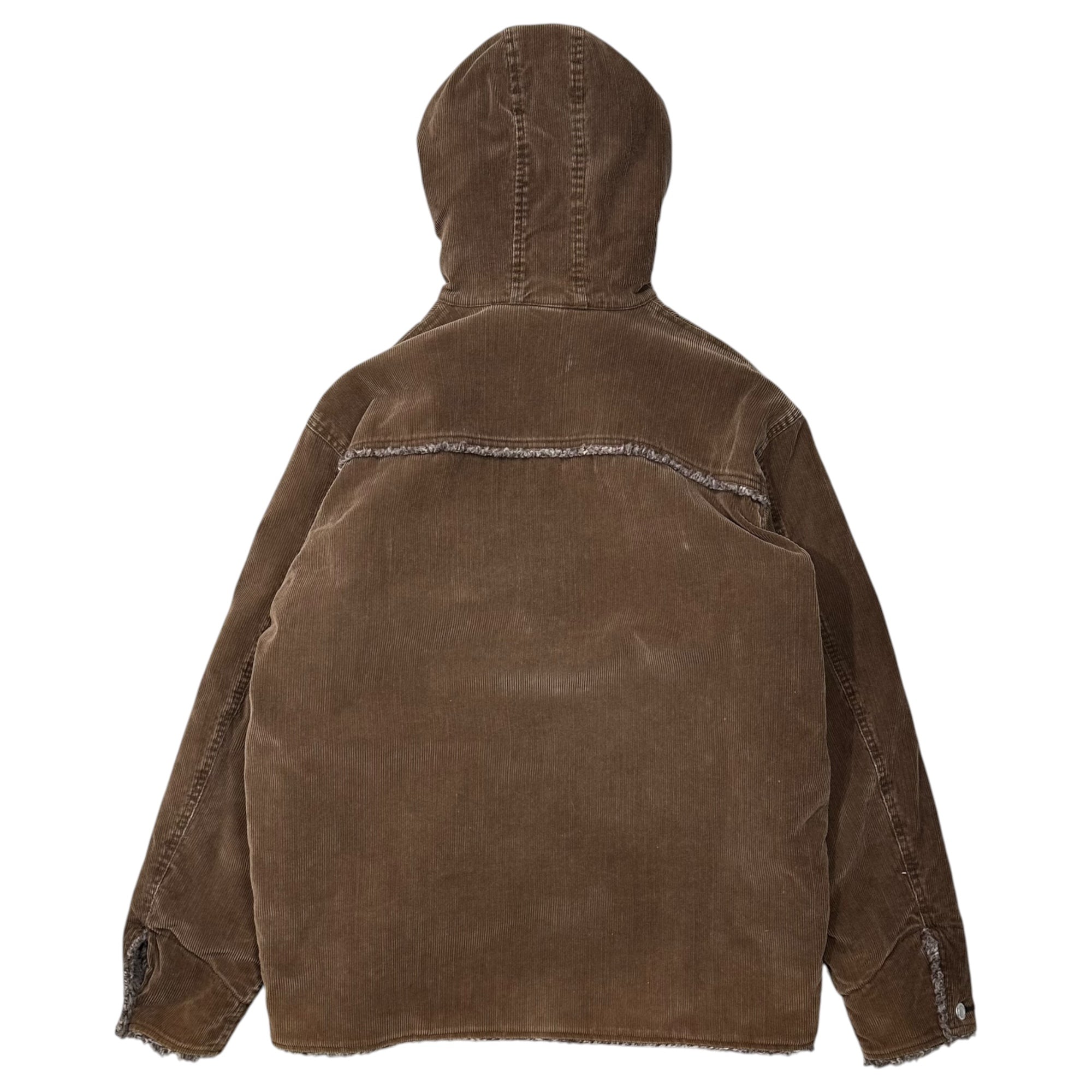 GOODENOUGH(グッドイナフ) 00's  Corduroy Boa Hooded Jacket コーデュロイ ボア フーデット ジャケット L ブラウン