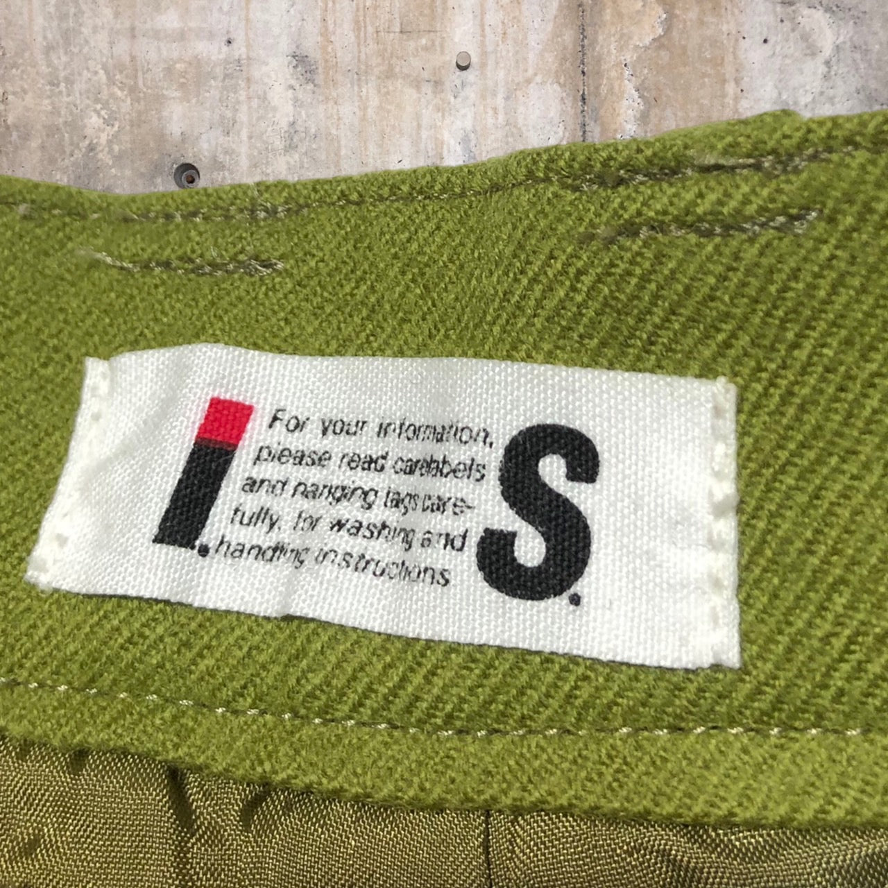 i.s. ISSEY MIYAKE(アイエス イッセイミヤケ) 90’s 1tac wool short pants/ウールハーフパンツ IS13-FF016 M グリーン