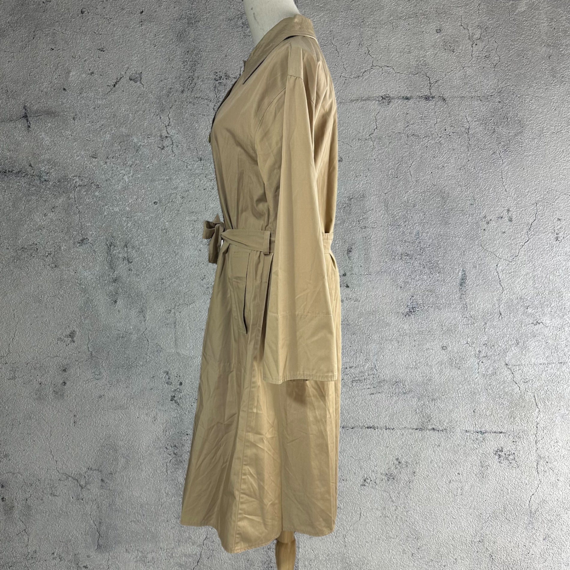 Euro vintage(ヨーロッパヴィンテージ) 70's~ NiNO_trench coat with design button デザインボタンのトレンチコート 表記無し(Mサイズ程度) ベージュ