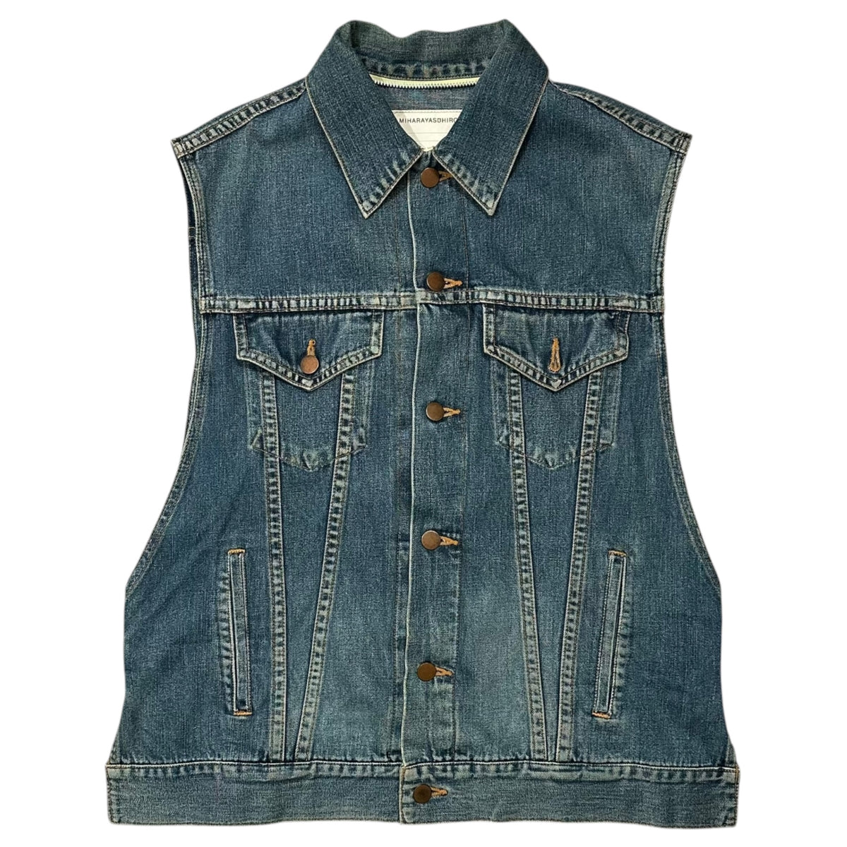 MIHARA YASUHIRO(ミハラヤスヒロ) 2000's Docking Denim Jacket ドッキング デニム ジャケット 71031224 M ライトインディゴ×オフホワイト 00s 初期生産品 アーカイブ 稀少