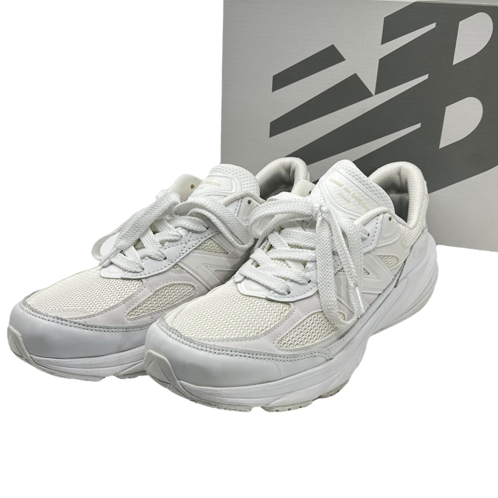 COMME des GARCONS HOMME × NEW BALANCE(コムデギャルソンオム × ニューバランス) Made in USA 990v6 ローカット メッシュ スニーカー U990CD6 27.0cm ホワイト