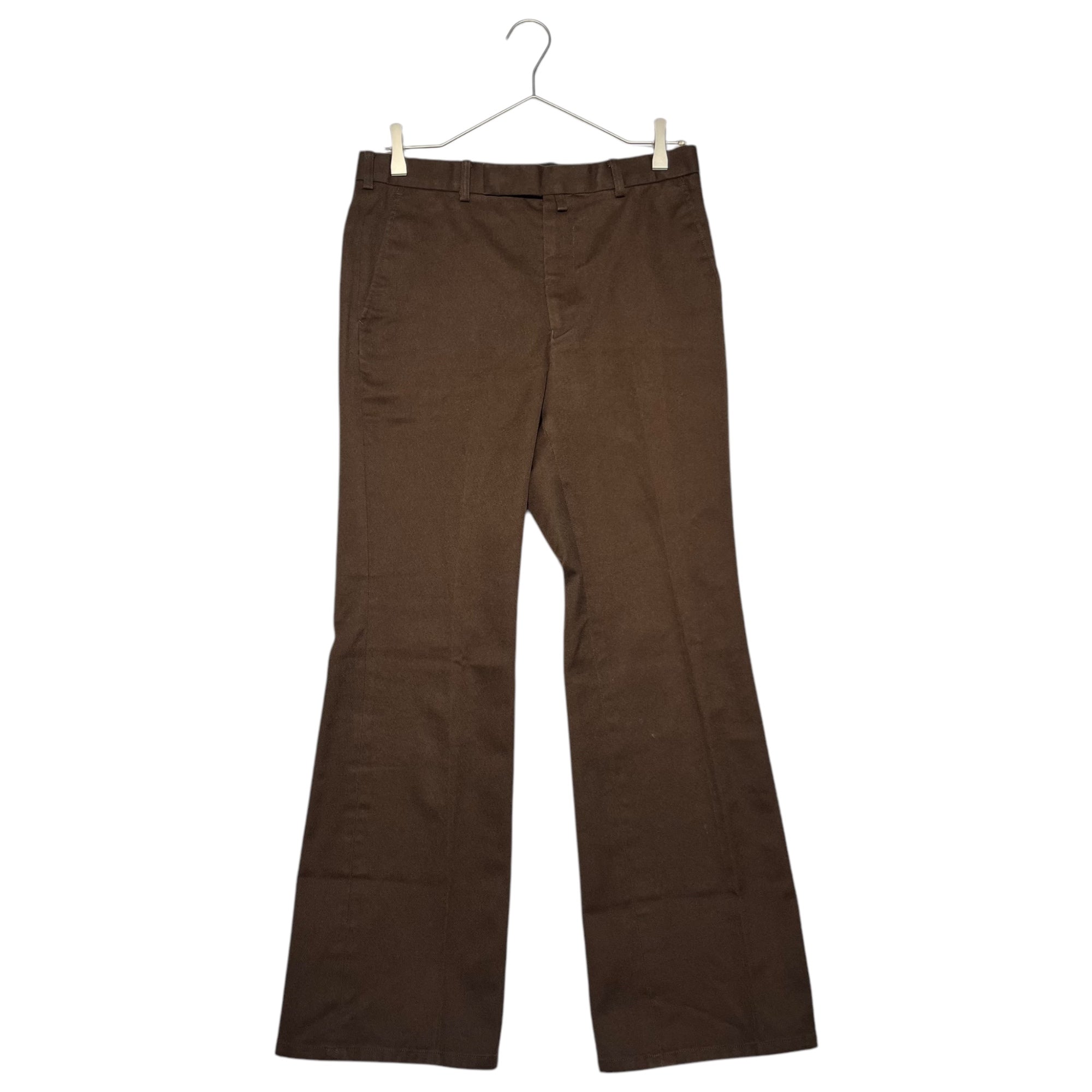 JOHN LAWRENCE SULLIVAN(ジョンローレンスサリバン) 19AW Flare cotton slacks フレア コットン スラックス 2A031-0220-69 44(S程度) ブラウン