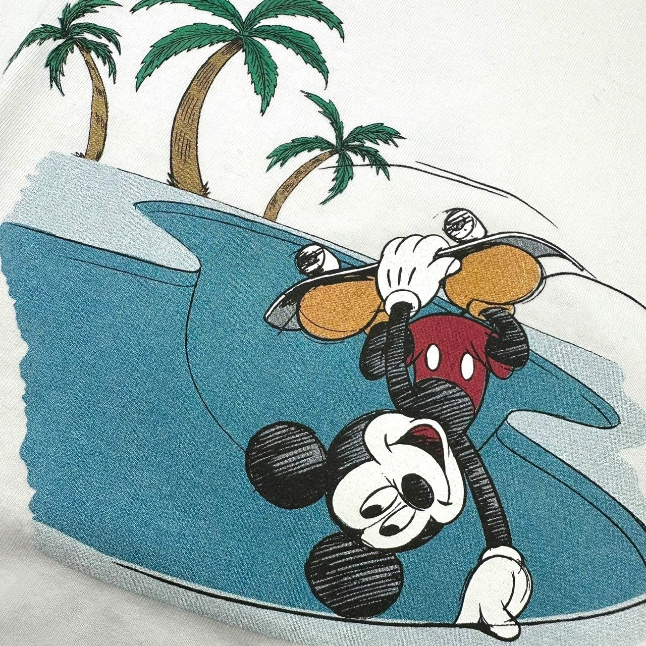 CHALLENGER(チャレンジャー) 25SS × Disney MICKEY MOUSE HAND PLANT TEE ディズニー ミッキーハウス ハンド プリント Tシャツ CLG-TS 025-006 L ホワイト