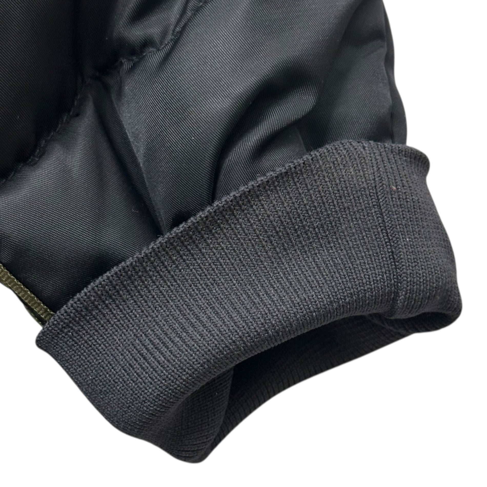 EVISU(エヴィス) Sleeve Line Racing Down Jacket 袖ライン レーシング ダウン ジャケット 42(L~XL程度) ブラック×カーキ