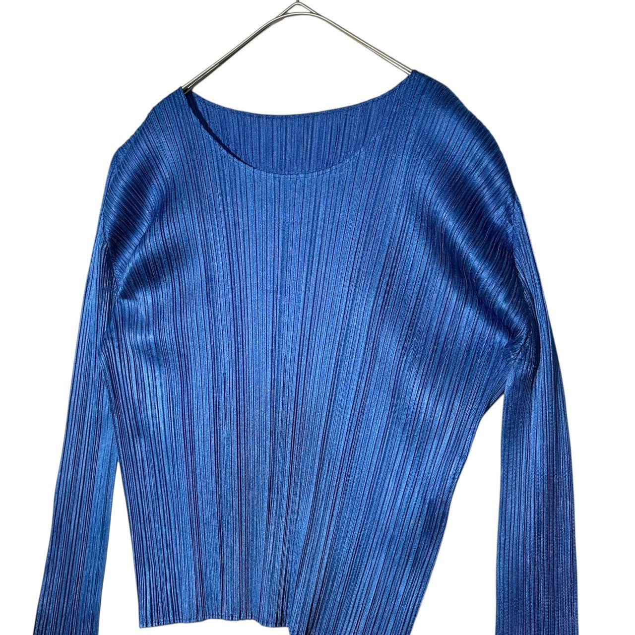 PLEATS PLEASE(プリーツプリーズ) Long Sleeve Pleated Pullover Cut and Sewn 長袖 プリーツ プルオーバー カットソー PP83-JK682 3(L程度) ブルー