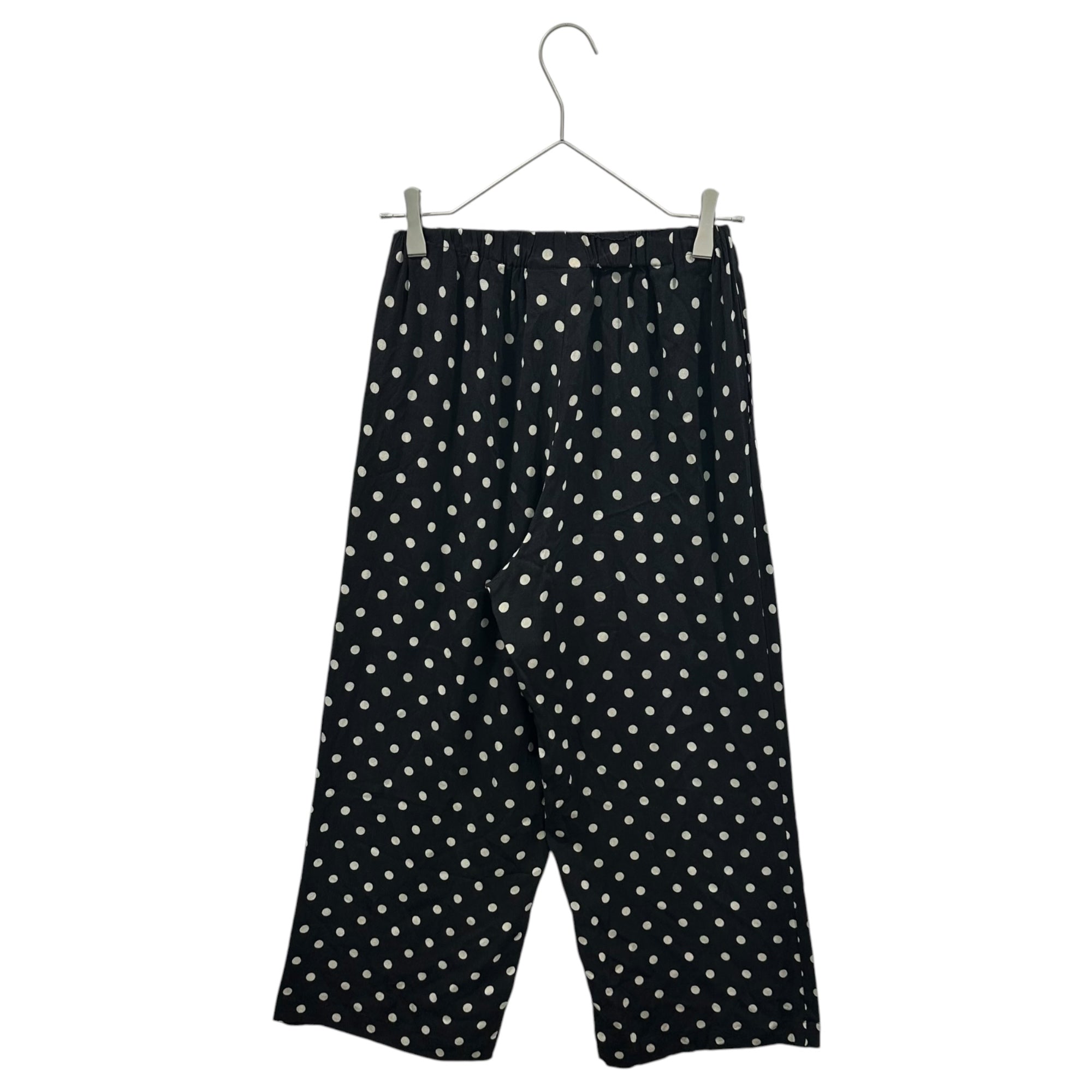 robe de chambre COMME des GARCONS(ローブドシャンブルコムデギャルソン) 1998SS All-Silk Polka Dot Sheer Easy Pants オール シルク ドット シアー イージー パンツ RP-100130 FREE ブラック×アイボリー AD1997 90s アーカイブ