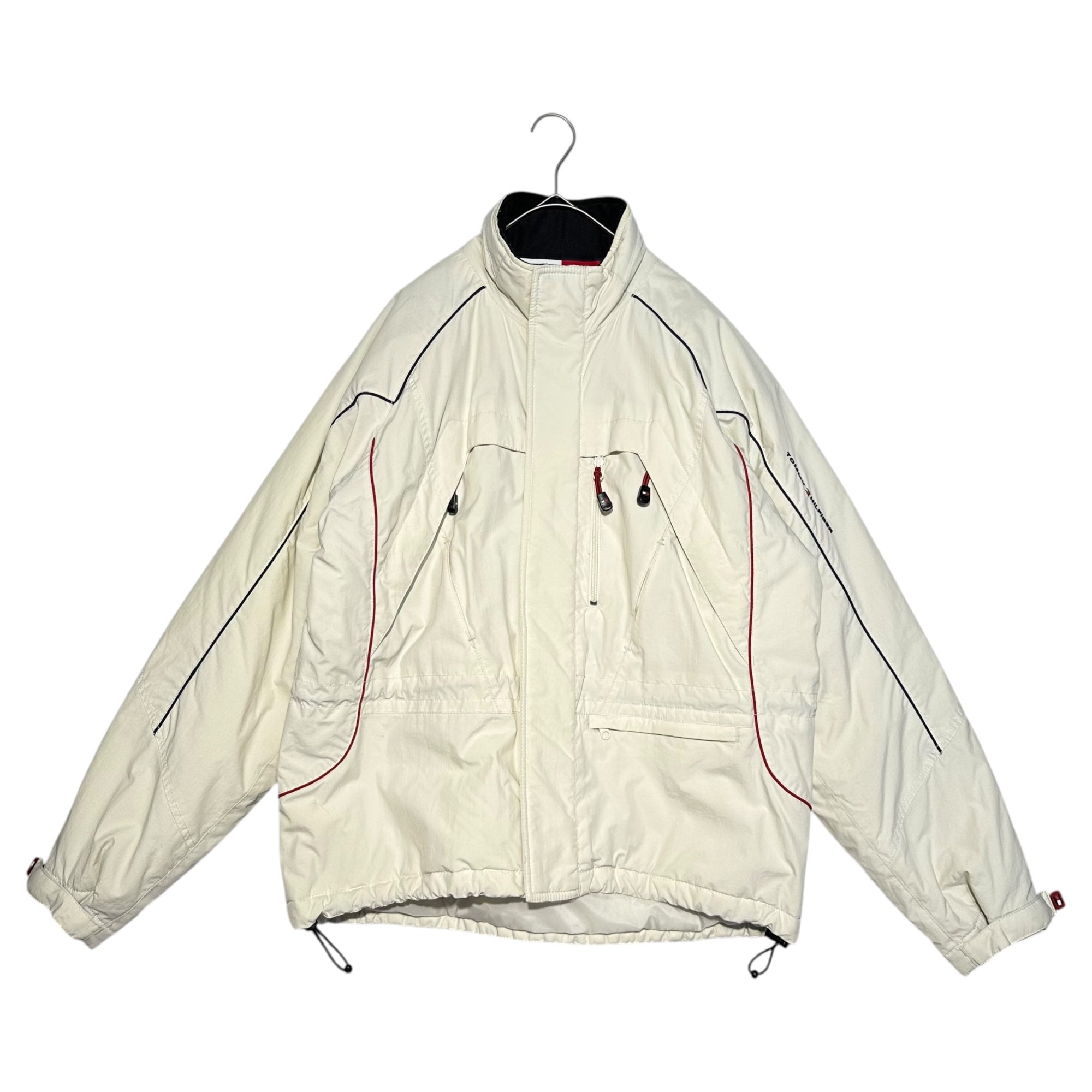 TOMMY HILFIGER(トミーヒルフィガー) 05AW Multi-pocket tech padded nylon jacket マルチポケット テック 中綿 ナイロン ジャケット Y2K 0349037 S オフホワイト