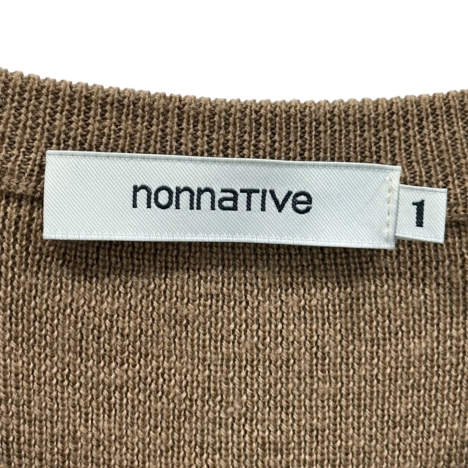 nonnative(ノンネイティブ) 18AW Side-Slit Crew-Neck Knit サイド スリット クルーネック ニット NN-K3406 1(S程度) ベージュ