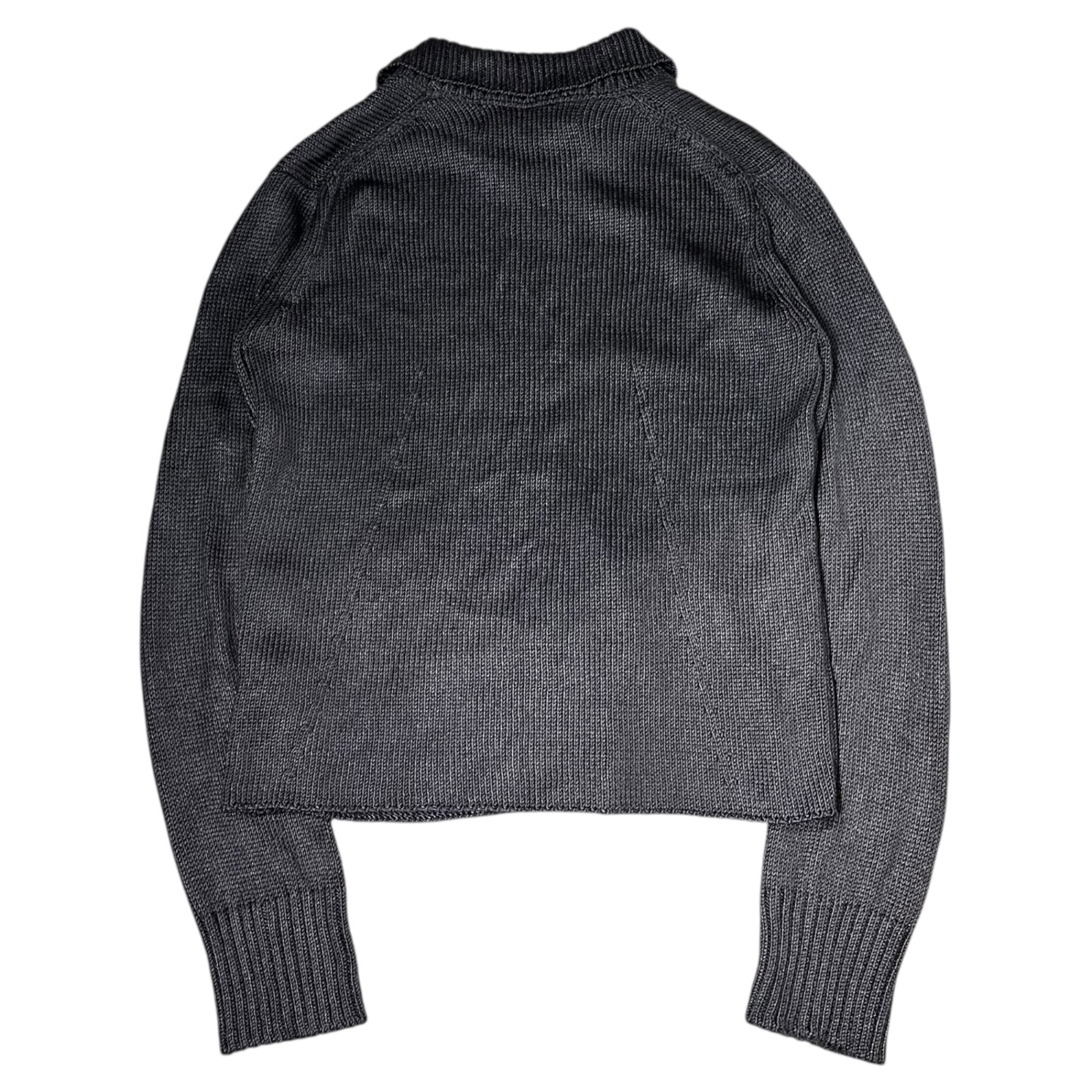 tricot COMME des GARCONS(トリココムデギャルソン) 99AW All silk long sleeve zip up jacket オール シルク 長袖 ジップアップ ジャケット TN-040160 ブラック AD1999 内側タグ一枚切取