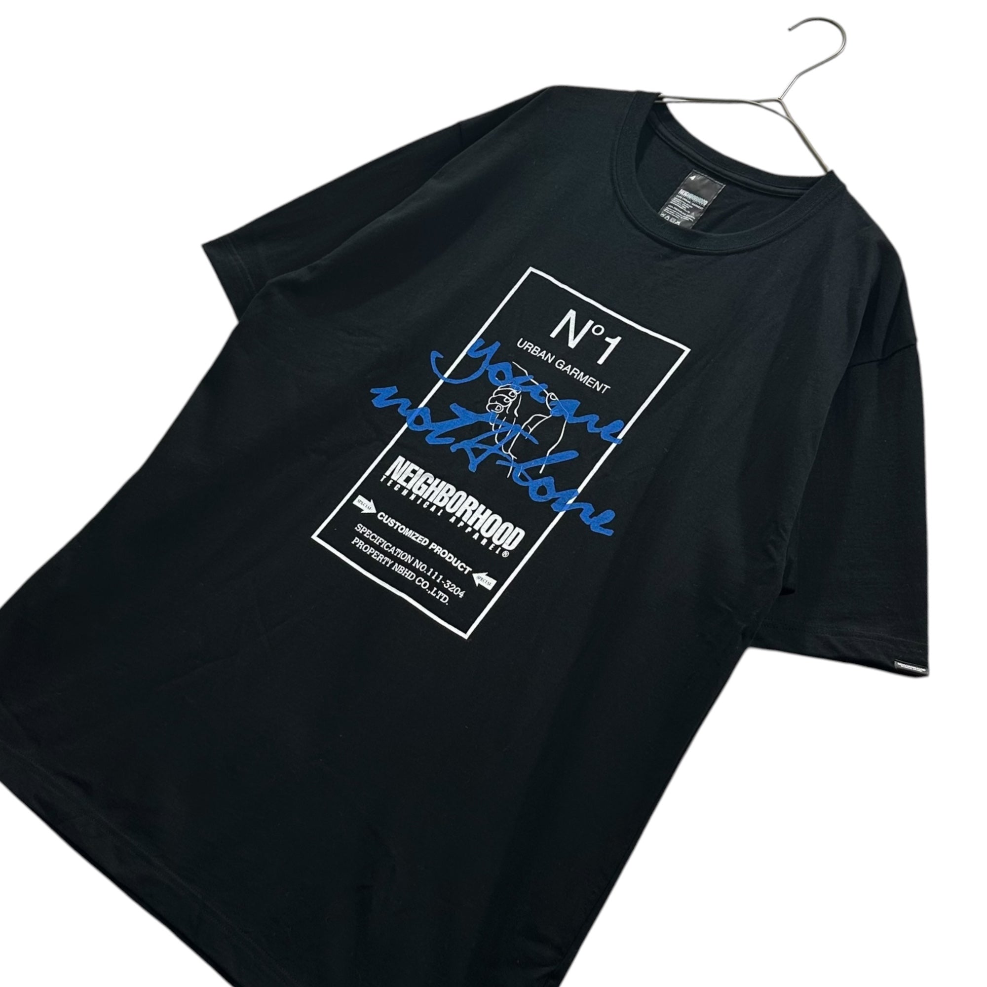 NEIGHBORHOOD(ネイバーフッド) NOT ALONE / C-TEE . SS チャリティー Tシャツ 111PCNH-STM09S XL ブラック N°1 TYPE URBAN / GARMENT
