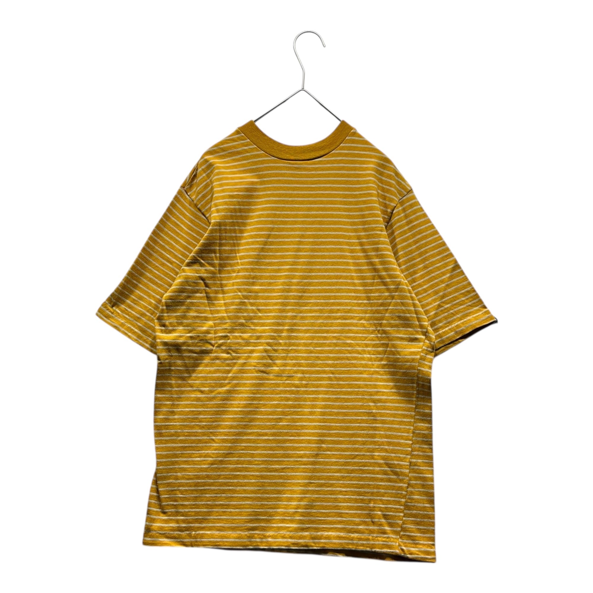 HANG TEN HANGTEN(ハンテン) 60's~70's Pocket Border T-Shirt ポケット ボーダー Tシャツ M イエロー×グレー 60年代～70年代 ヴィンテージ
