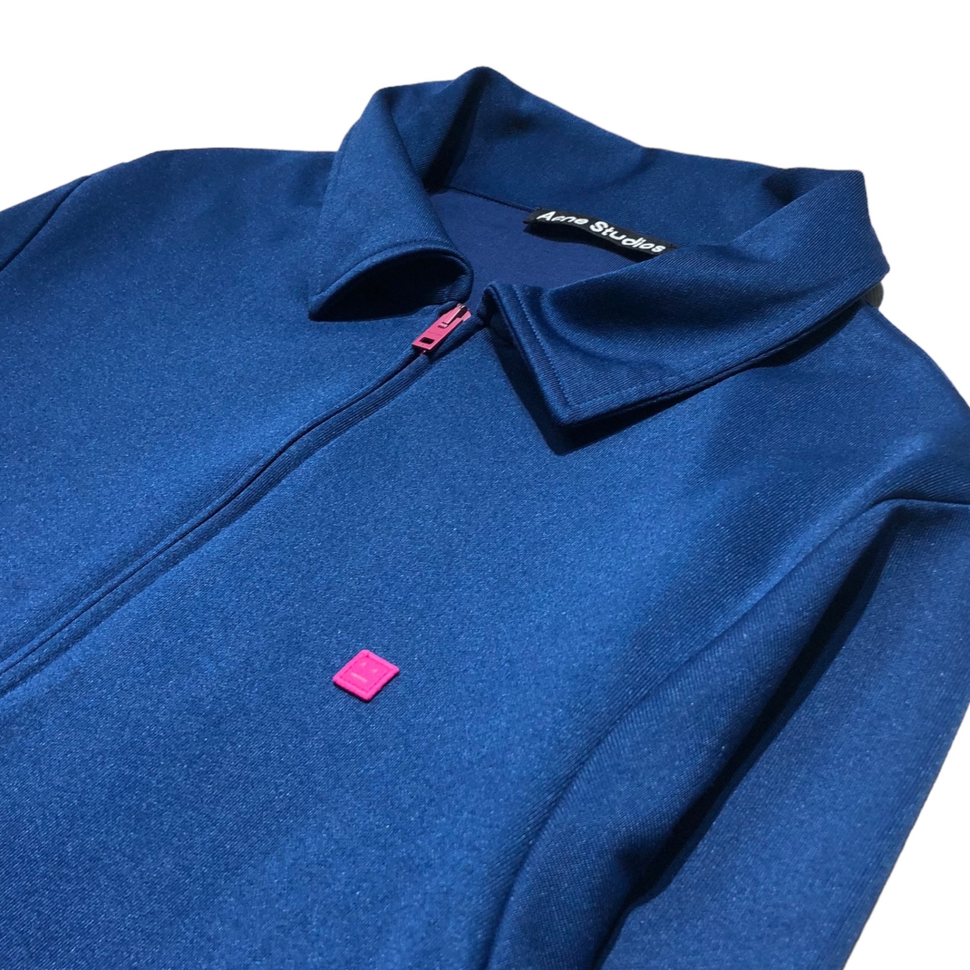 Acne Studios(アクネストゥディオズ) Tech jersey zippered sweater ジャージ トラッカー ジャケット FA-UX-SWEA000137 CI0118 L ブルー ブルゾン トラック