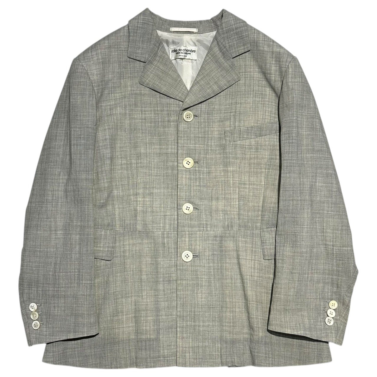 robe de chambre COMME des GARCONS(ローブドシャンブルコムデギャルソン) 90'sウールナイロン4Bジャケット RJ-100260 表記なし グレー AD1998