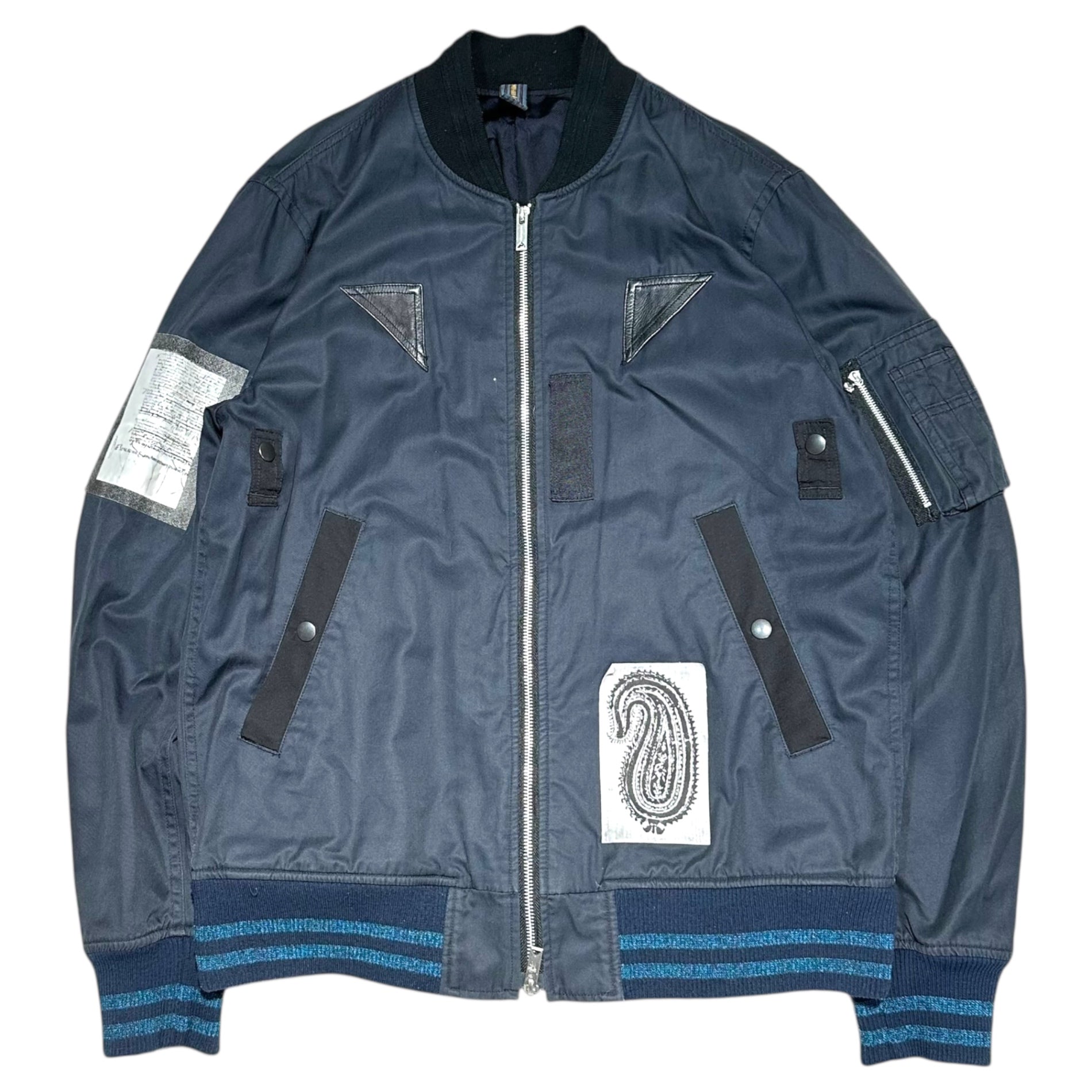 MIHARA YASUHIRO(ミハラヤスヒロ) 15SS Patch Flight MA-1 Jacket ワッペン フライト MA-1 ジャケット 41051291 50(L) ネイビー