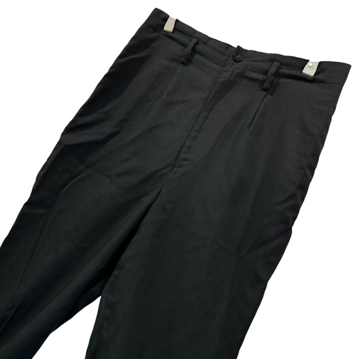 tricot COMME des GARCONS(トリココムデギャルソン) 1990AW Wool-Rayon Tapered Slacks ウール レーヨン テーパード スラックス TP-02002M M ブラック AD1990 90s アーカイブ