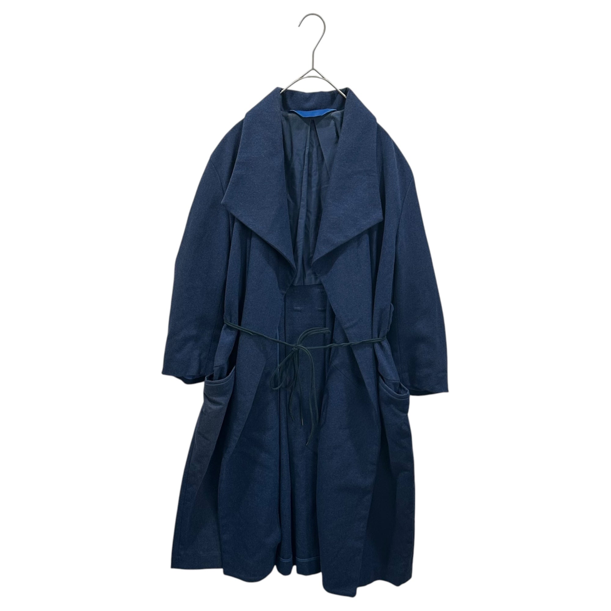 Jens(イェンス) matte suede over coat マット スウェード オーバー コート JNS-05011 FREE ネイビー ウール100% 腰紐有