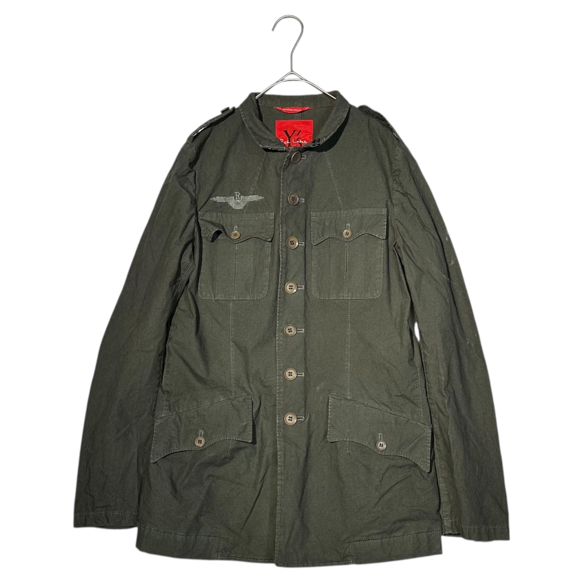 Y's Red Label(ワイズレッドレーベル) Military Design Cotton Jacket ミリタリー デザイン コットン ジャケット RM-J69-037 2(M程度) カーキ