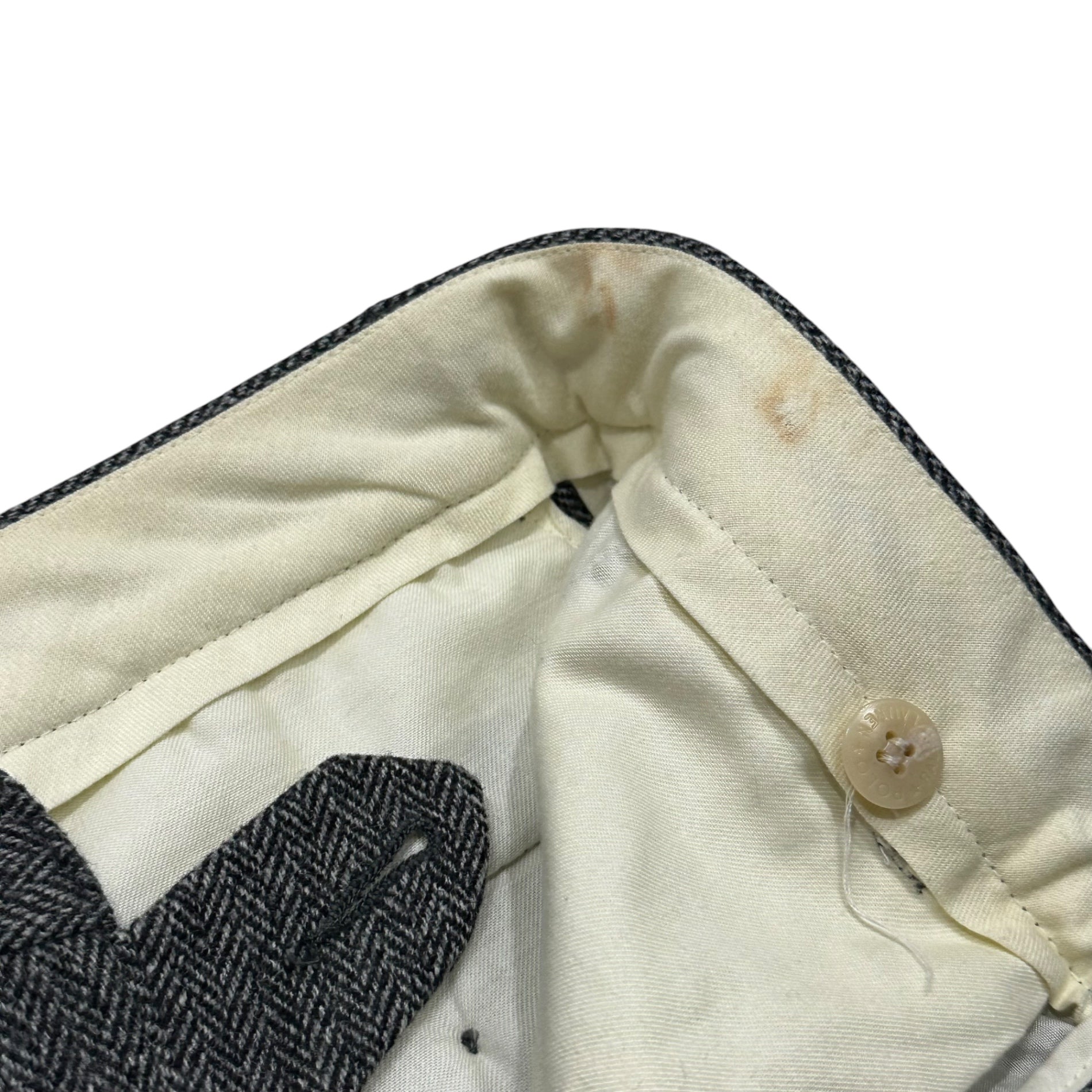 POLO RALPH LAUREN(ポロラルフローレン) 1990's Herringbone Tweed Trousers ヘリンボーン ツイード トラウザー 31/32 グレー 90年代 ヴィンテージ