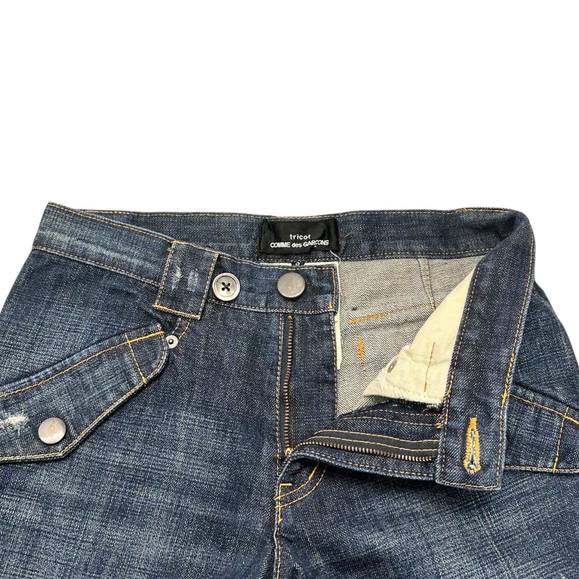 tricot COMME des GARCONS(トリココムデギャルソン) 05SS Bootcut denim pants ブーツカット デニム パンツ TO-P061 S インディゴ AD2004