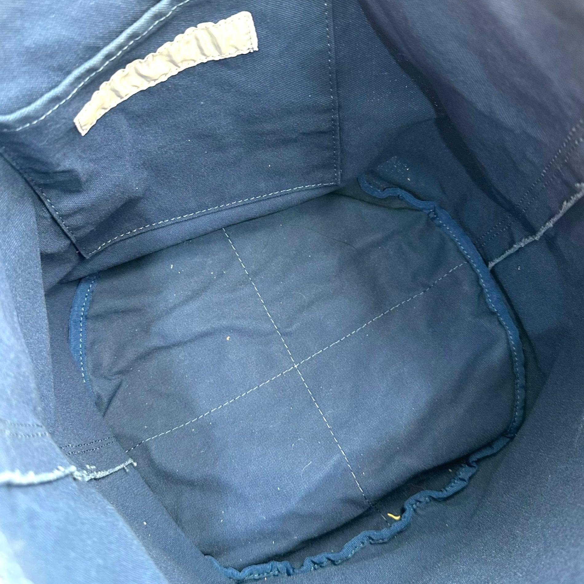TAO(タオ) 24SS Paraffin-coated Product Wash Tote Bag パラフィン加工 製品洗 トート バッグ TM-K202 ネイビー