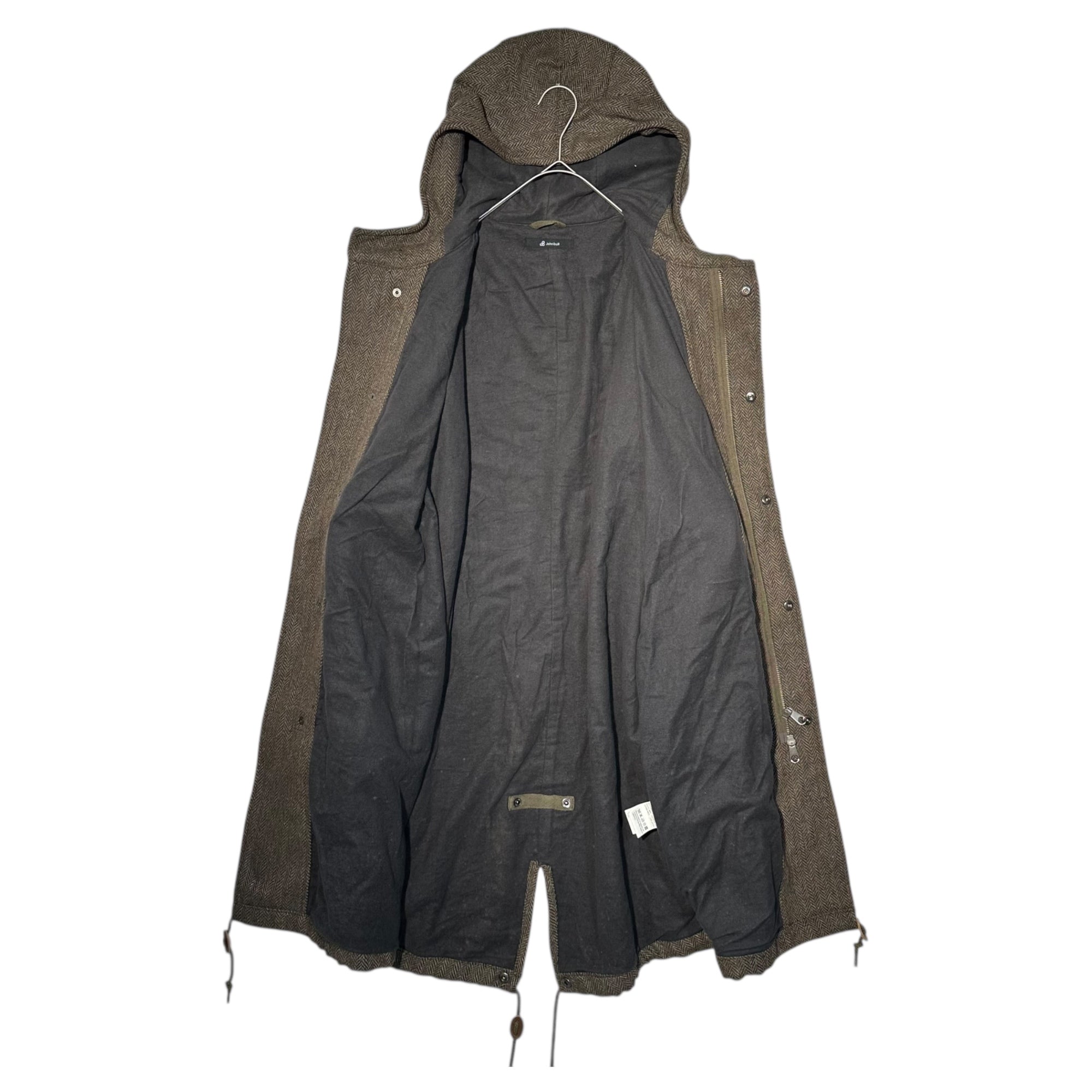 JOHNBULL(ジョンブル) Military-Style Hooded Coat ミリタリースタイル フーデッド コート モッズコート 12485W M ブラウン