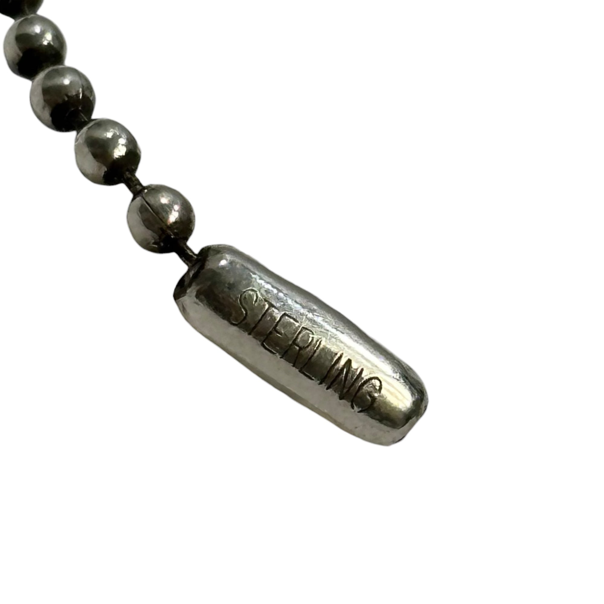 CHROME HEARTS(クロムハーツ) 1 Ball Tiny CH Cross Charm ＆ Ball Chain 1ボール タイニー CH クロス チャーム ボール チェーン ネックレス シルバー