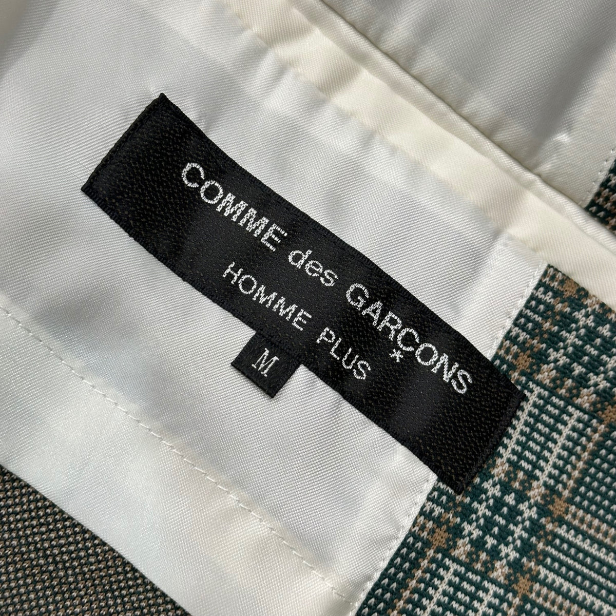 COMME des GARCONS HOMME PLUS(コムデギャルソンオムプリュス) 2002SS Esther Check Cutout Back Jacket エステル チェック カットアウトバック ジャケット PE-J013 M グリーン AD2001 00s 蛍光期 アーカイブ 稀少